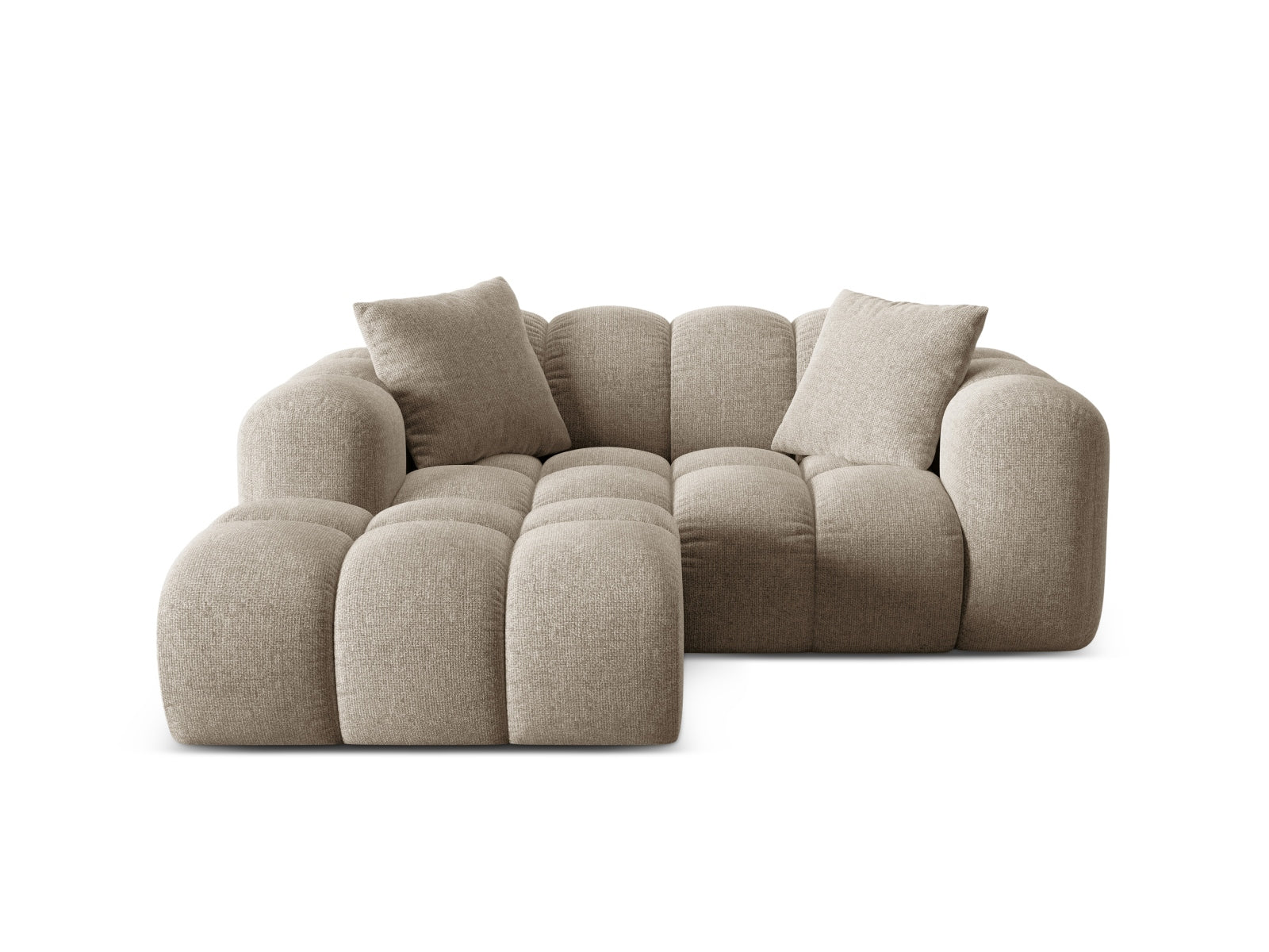 2-Sitzer Ecksofa links Treno in Dark Beige-Eden präsentiert im Onlineshop von KAQTU Design AG. Ecksofa links ist von Cosmopolitan Design