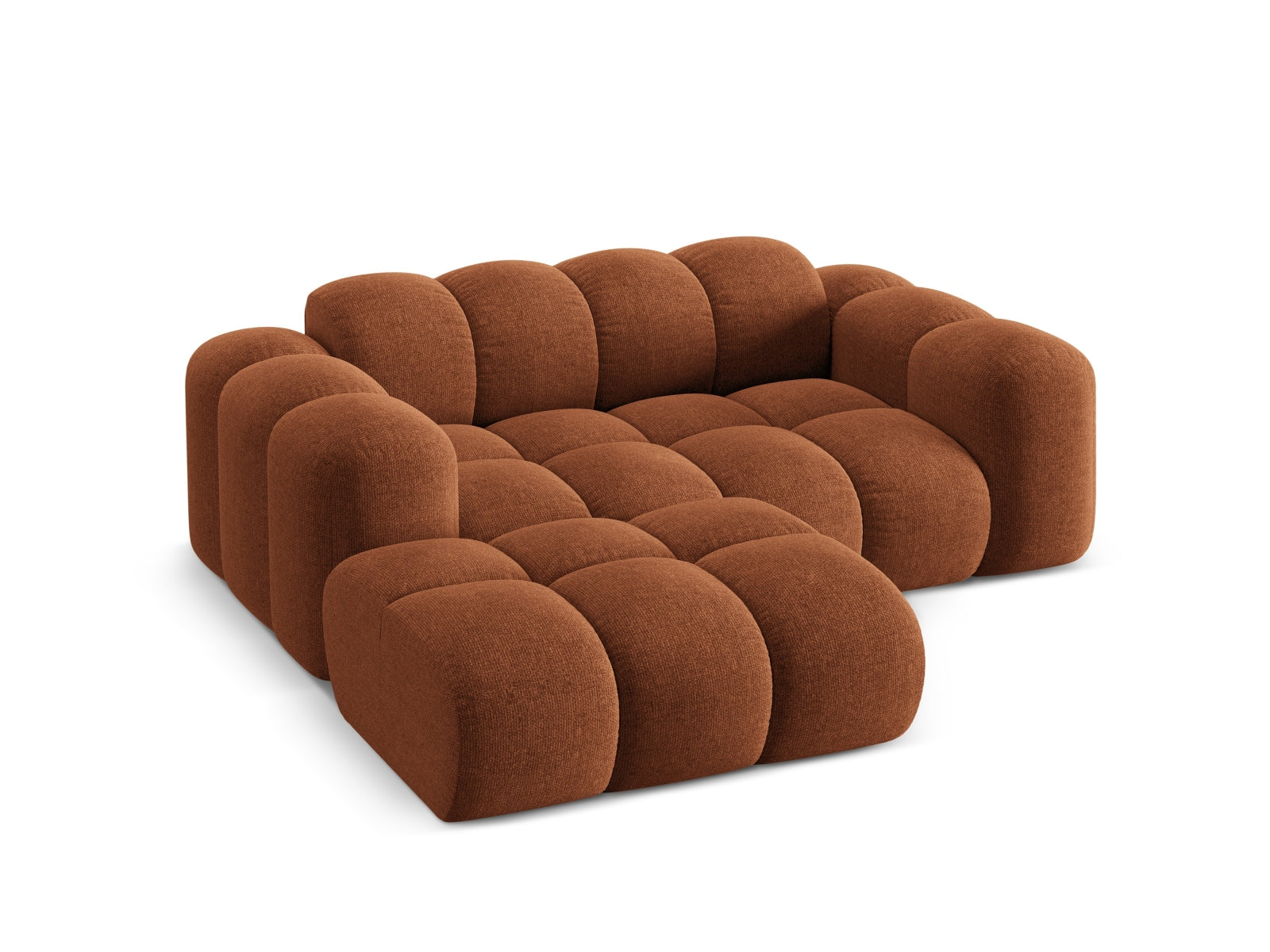 Modernes 2-Sitzer Ecksofa Treno in Brick-Eden, ideal für gemütliche Wohnräume, erhältlich bei Cosmopolitan Design.