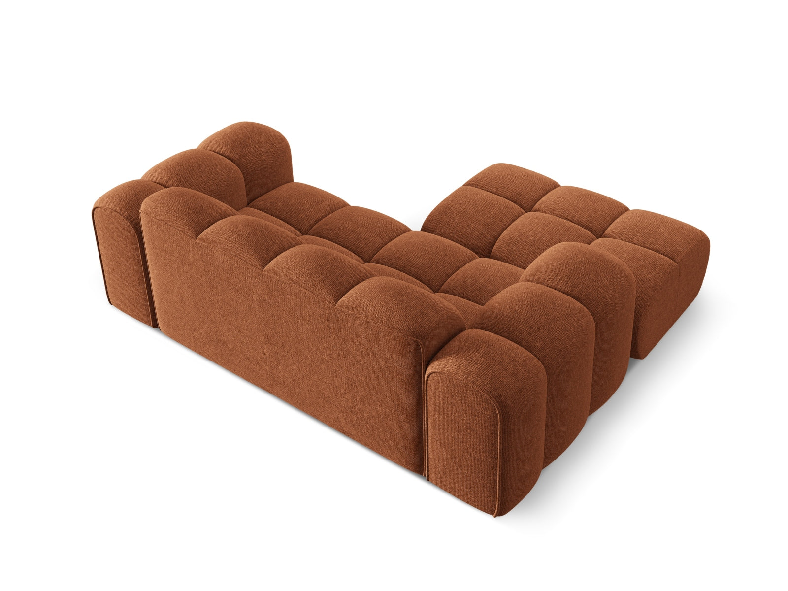 Stylisches 2-Sitzer Ecksofa Treno in Brick-Eden, perfekt für entspannte Abende und modernes Wohndesign, erhältlich bei Cosmopolitan Design.