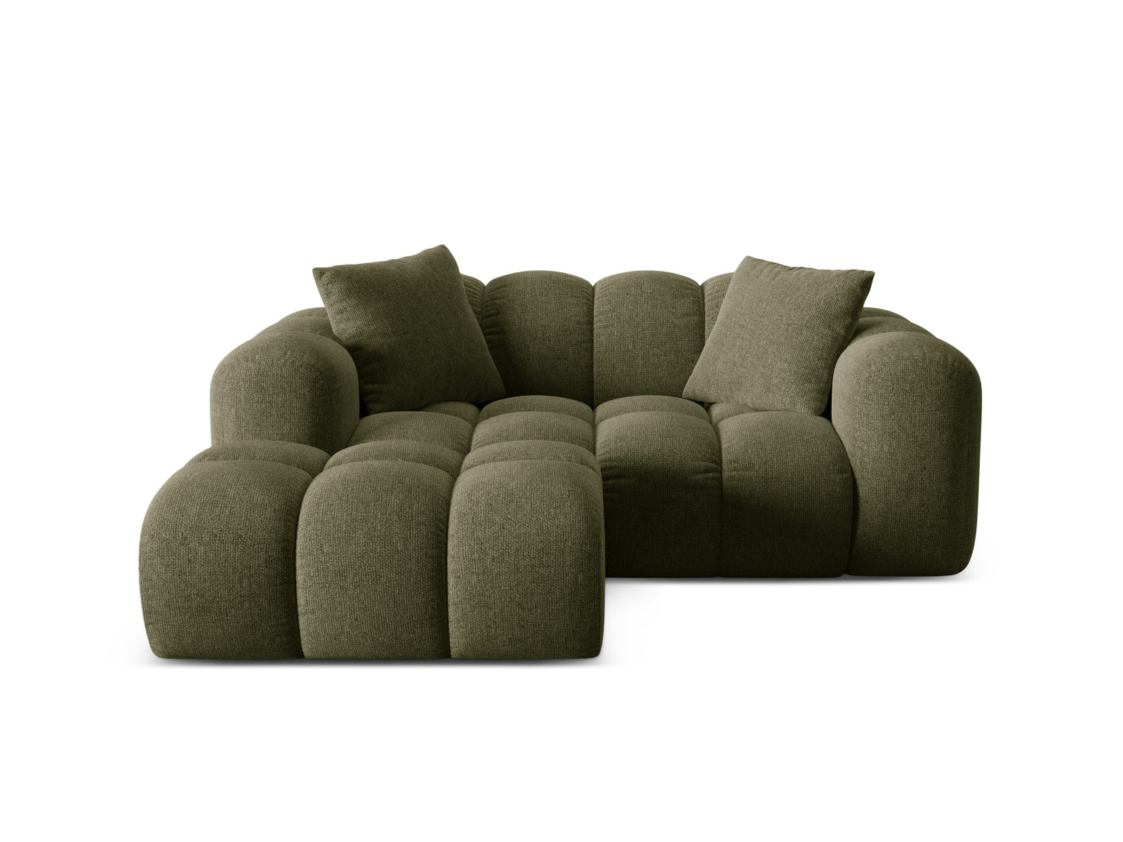 2-Sitzer Ecksofa links Treno in Green-Eden präsentiert im Onlineshop von KAQTU Design AG. Ecksofa links ist von Cosmopolitan Design