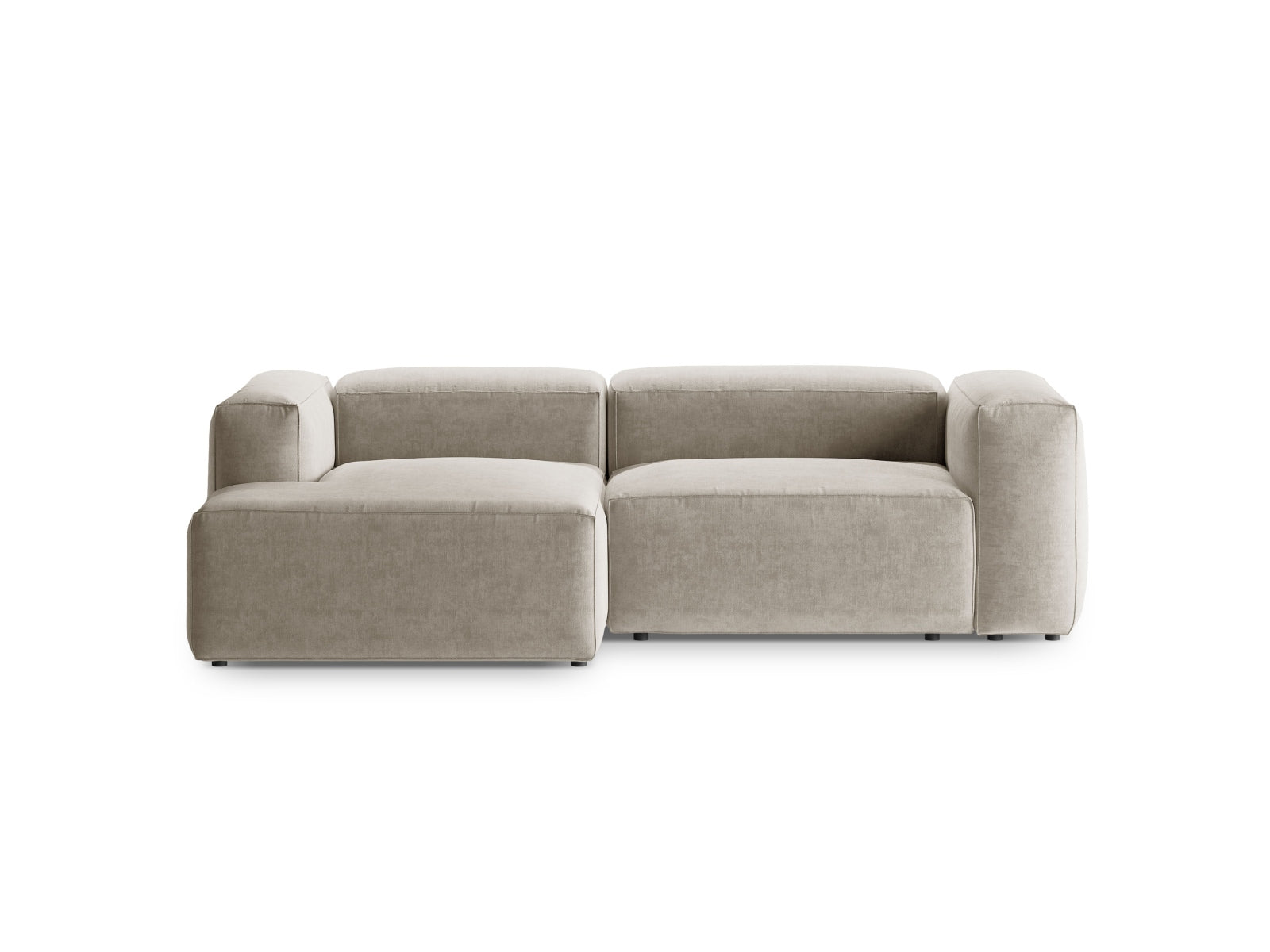 Bergamo Modulares Ecksofa links 2 Sitzer in Beige präsentiert im Onlineshop von KAQTU Design AG. Ecksofa links ist von Cosmopolitan Design