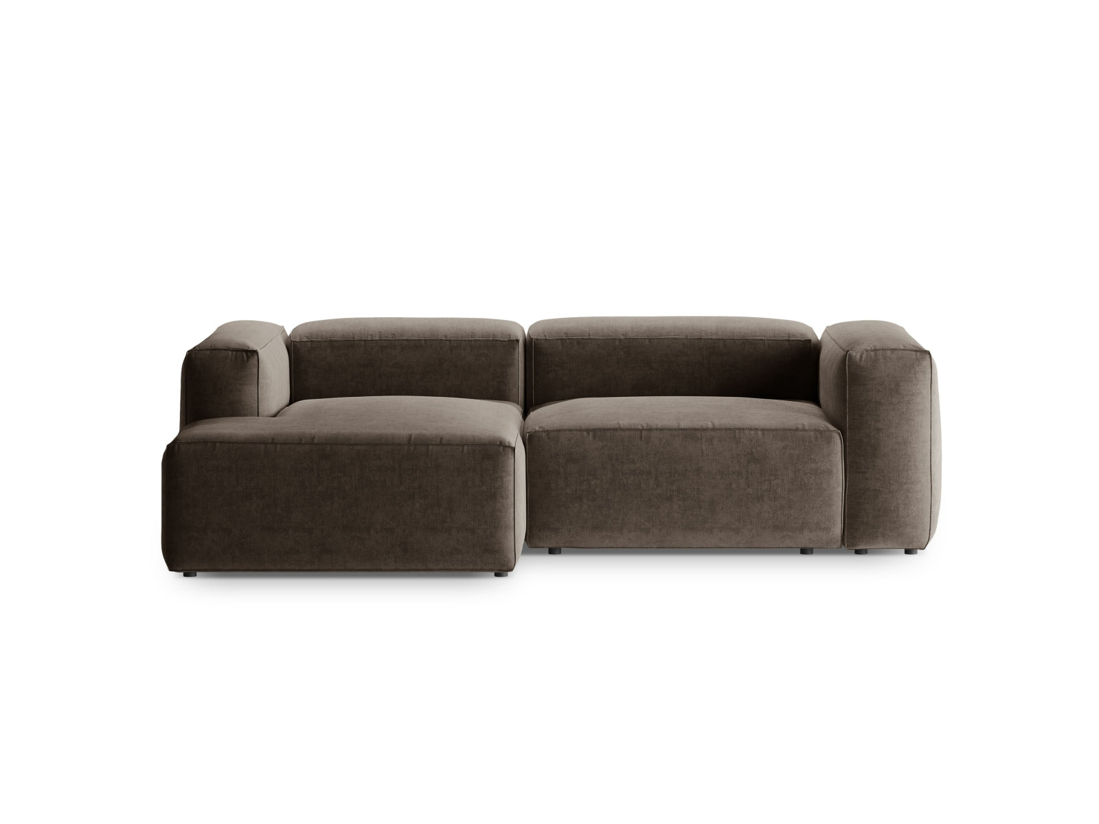 Bergamo Modulares Ecksofa links 2 Sitzer in Cappuccino präsentiert im Onlineshop von KAQTU Design AG. Ecksofa links ist von Cosmopolitan Design