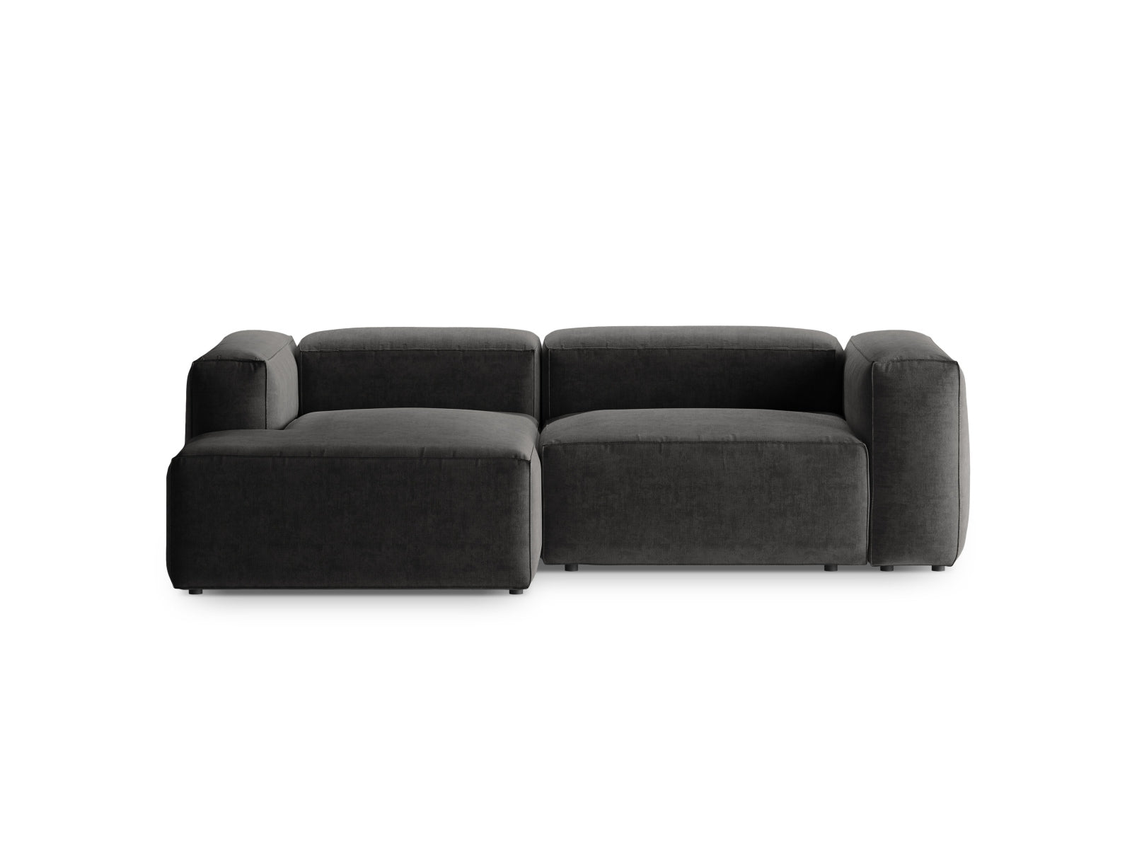 Bergamo Modulares Ecksofa links 2 Sitzer in Graphite präsentiert im Onlineshop von KAQTU Design AG. Ecksofa links ist von Cosmopolitan Design