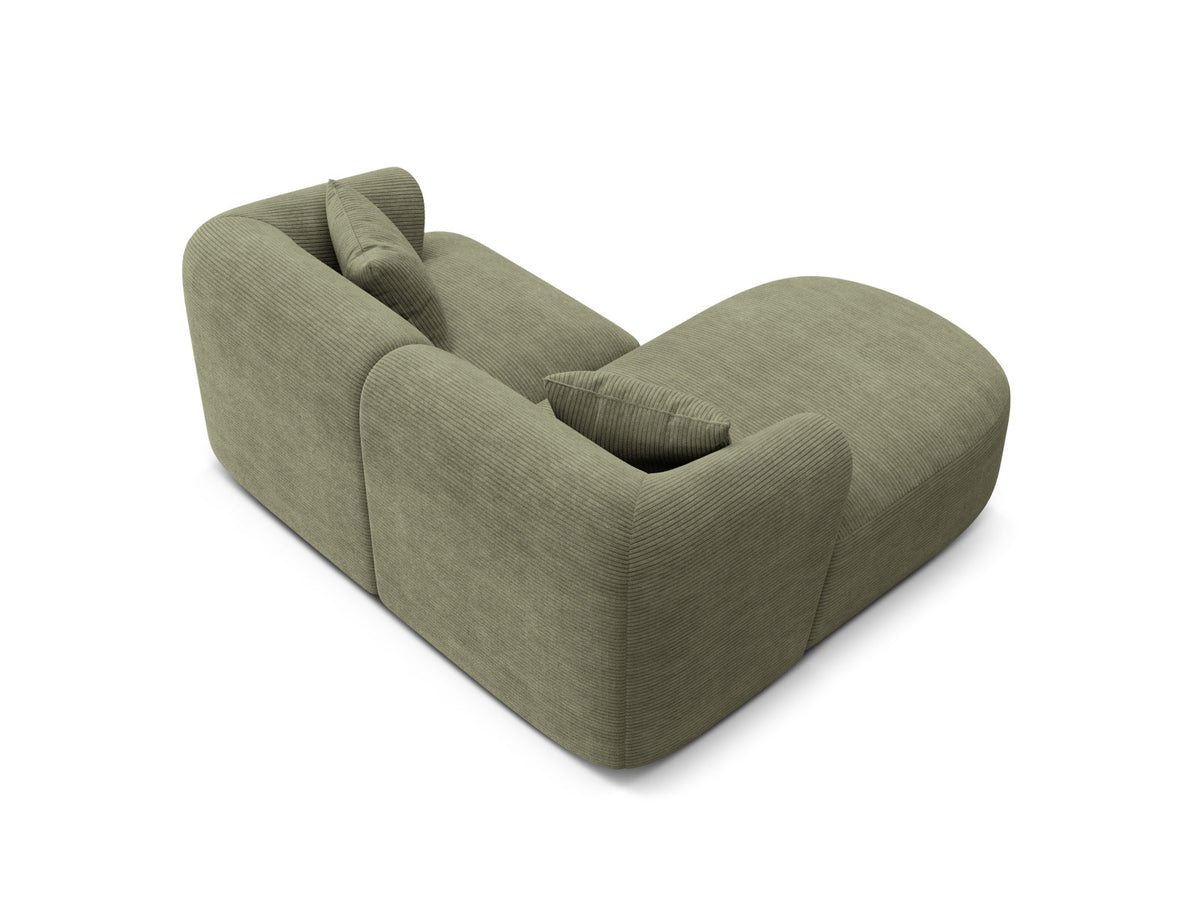 3-Sitzer Ecksofa links modular Campi in Moss Green-Lincoln D präsentiert im Onlineshop von KAQTU Design AG. Ecksofa links ist von Cosmopolitan Design