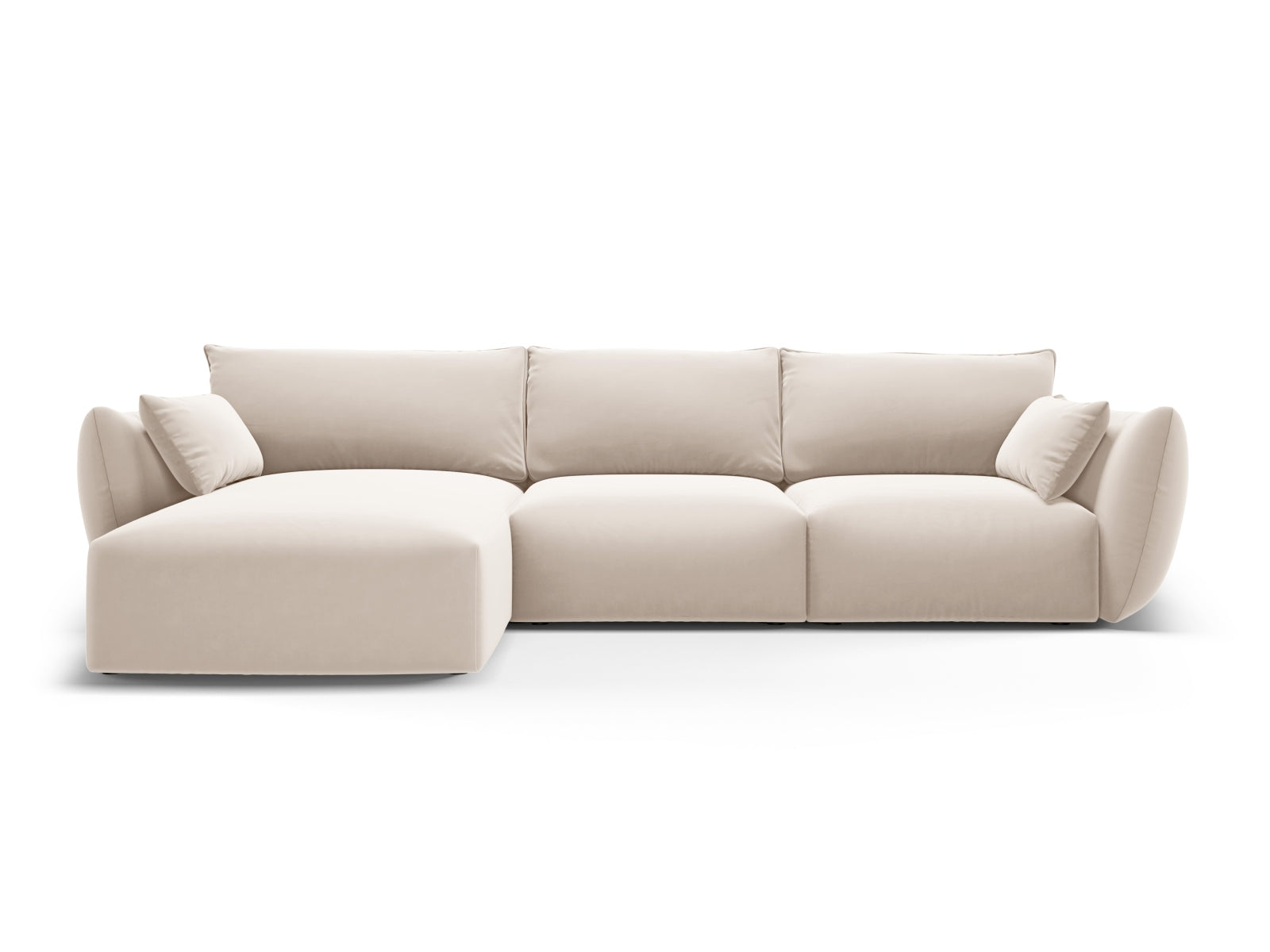 Modernes 5-Sitzer Ecksofa links Matera von Cosmopolitan Design, perfekt für stilvolle Wohnräume und entspannte Stunden mit Freunden.