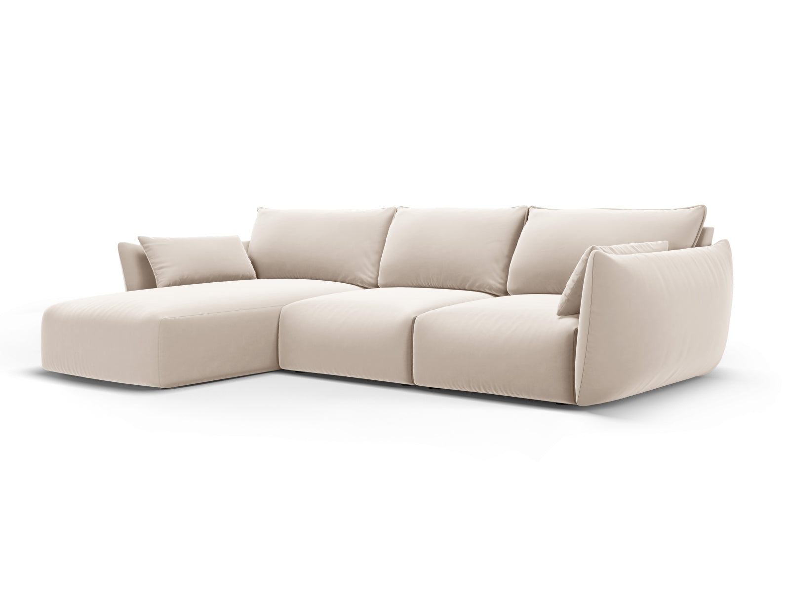 Elegantes 5-Sitzer Ecksofa links Matera von Cosmopolitan Design, ideal für gemütliche Abende und modernes Wohndesign.