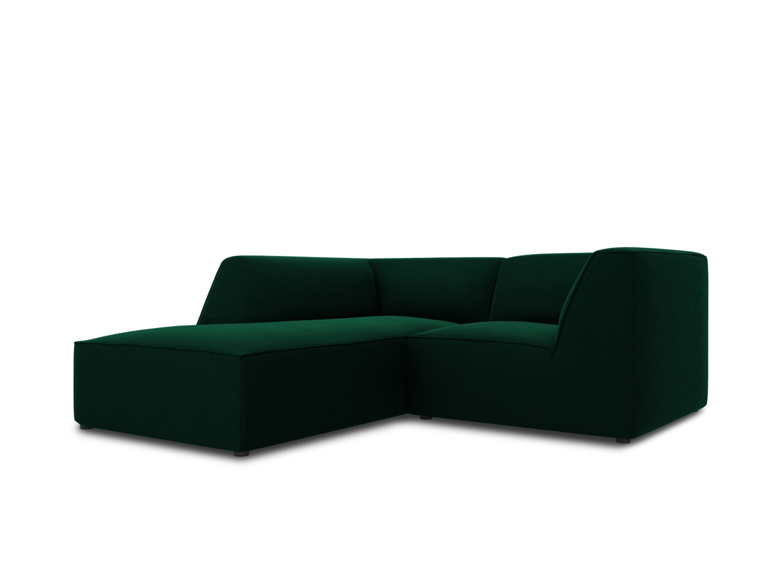 Oslo Velour Modular Ecksofa links 3 Sitzer in Bottle Green präsentiert im Onlineshop von KAQTU Design AG. Ecksofa links ist von Cosmopolitan Design