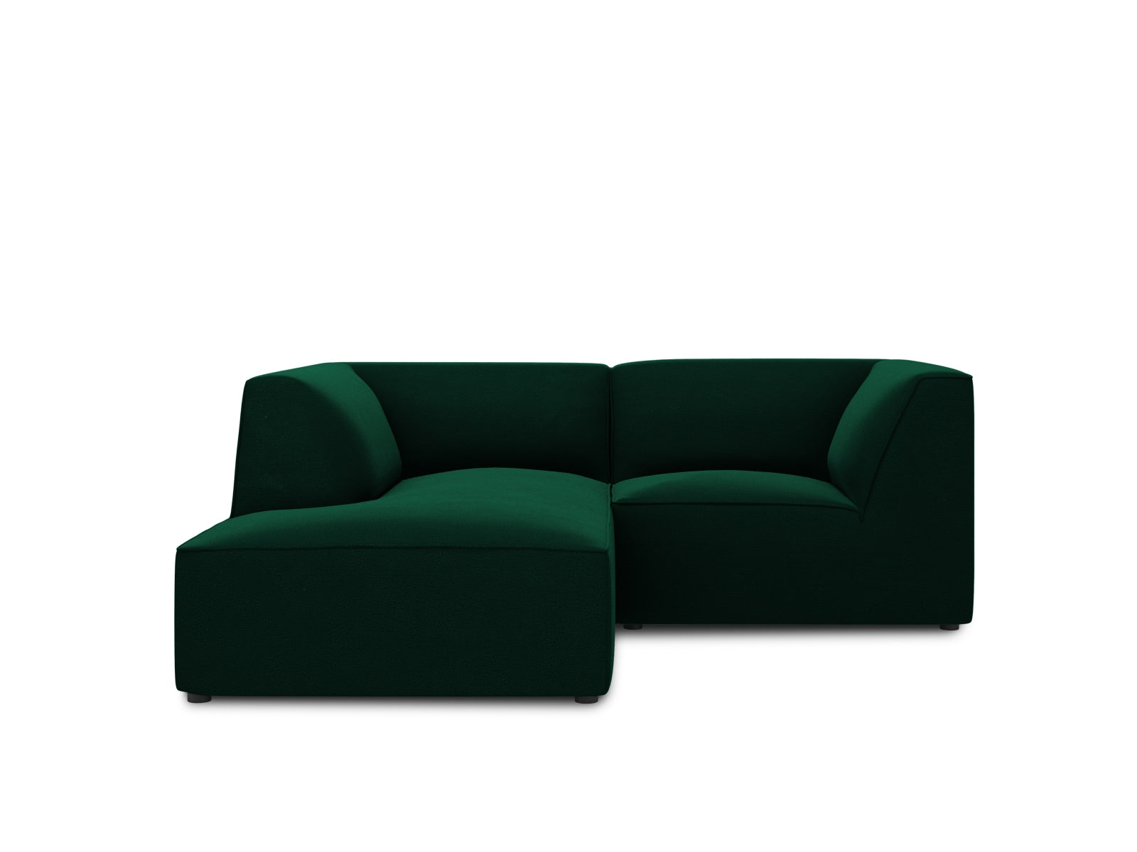 Oslo Velour Modular Ecksofa links 3 Sitzer in Bottle Green präsentiert im Onlineshop von KAQTU Design AG. Ecksofa links ist von Cosmopolitan Design
