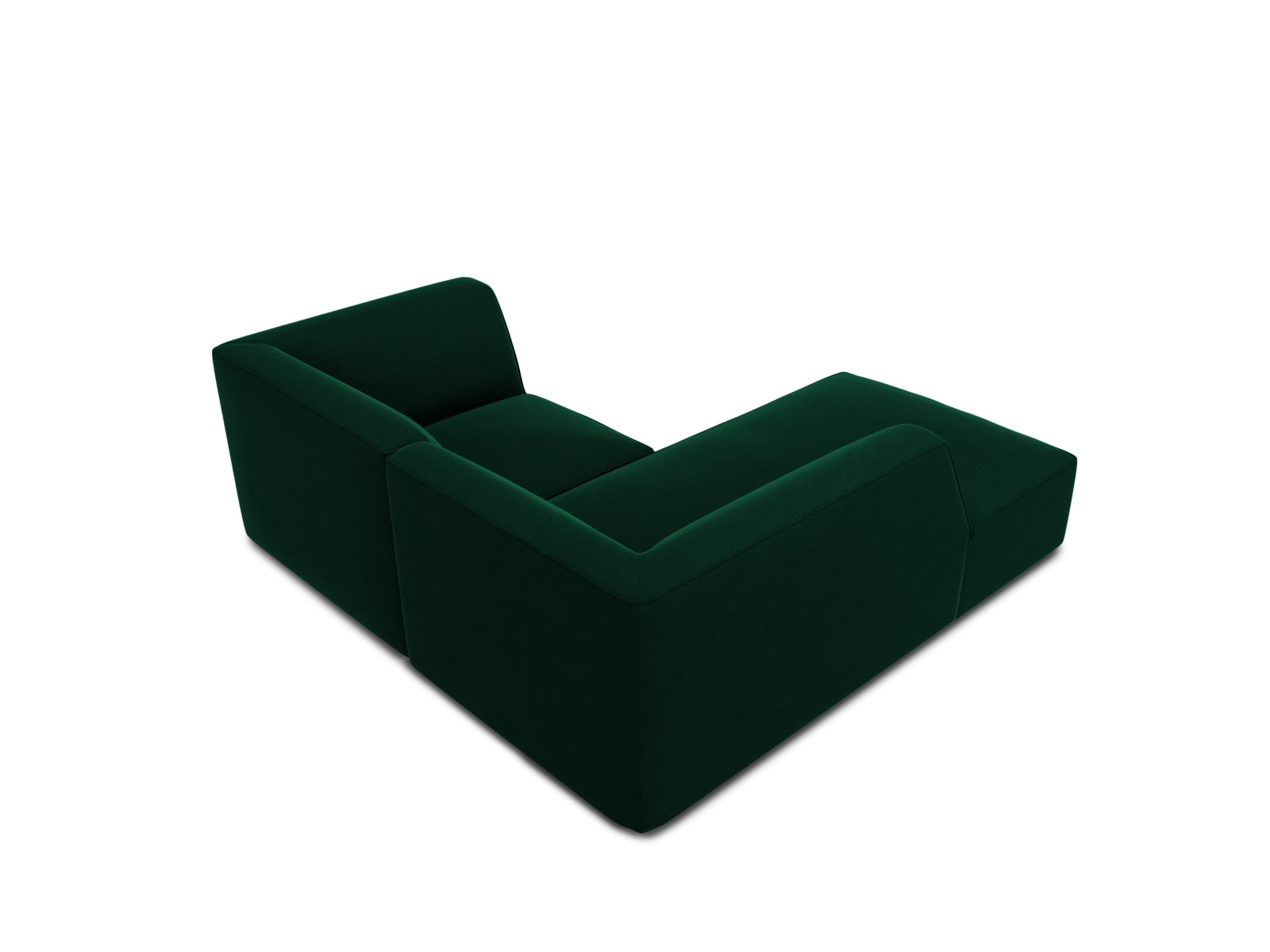 Oslo Velour Modular Ecksofa links 3 Sitzer in Bottle Green präsentiert im Onlineshop von KAQTU Design AG. Ecksofa links ist von Cosmopolitan Design
