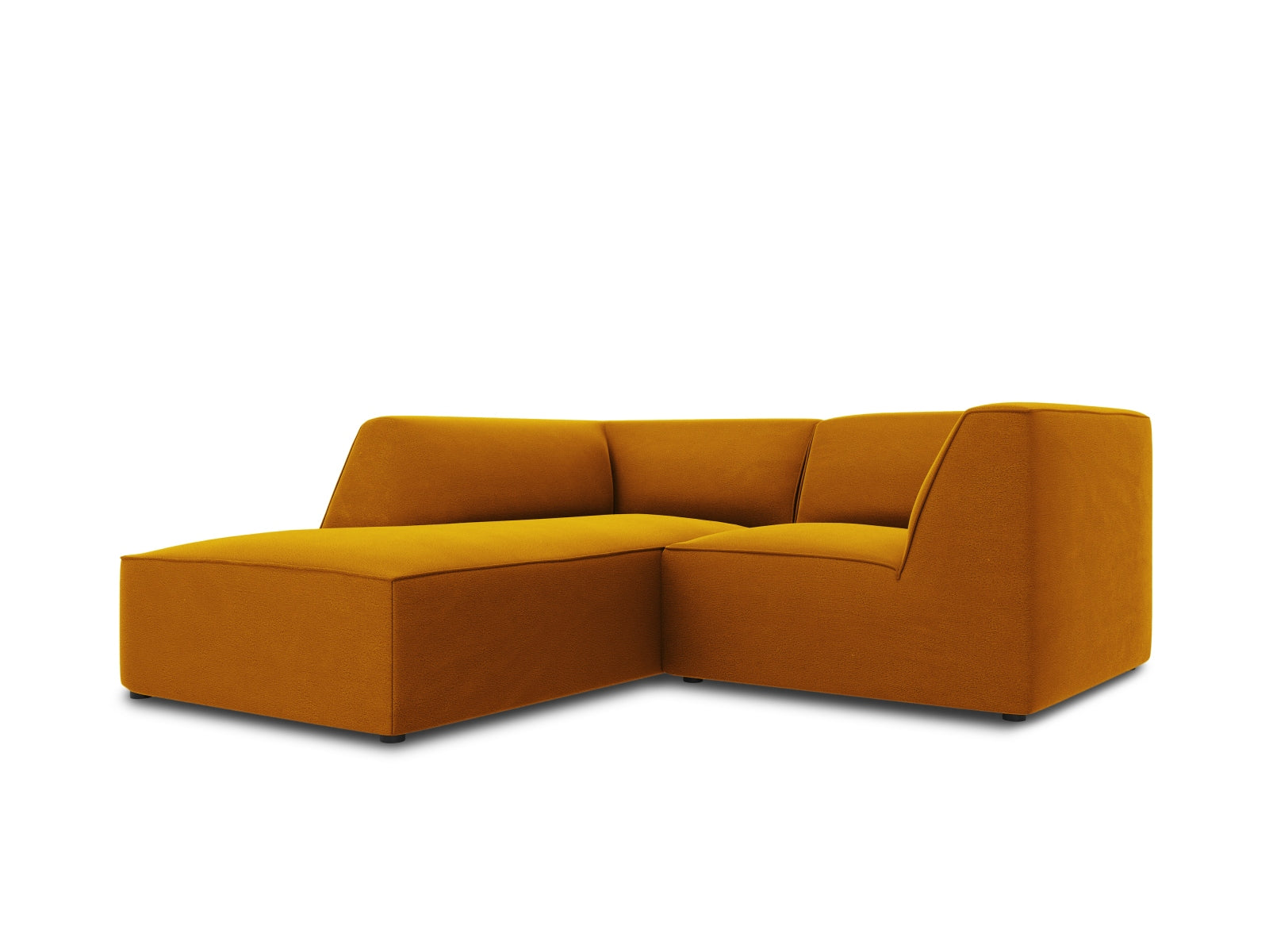 Oslo Velour Modular Ecksofa links 3 Sitzer in Yellow präsentiert im Onlineshop von KAQTU Design AG. Ecksofa links ist von Cosmopolitan Design