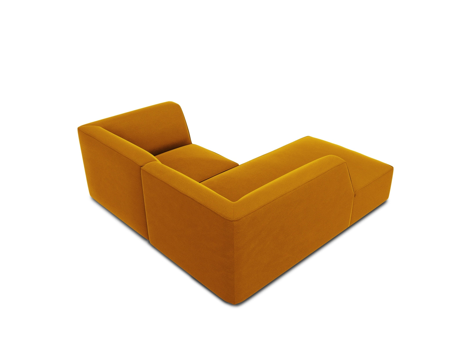 Oslo Velour Modular Ecksofa links 3 Sitzer in Yellow präsentiert im Onlineshop von KAQTU Design AG. Ecksofa links ist von Cosmopolitan Design