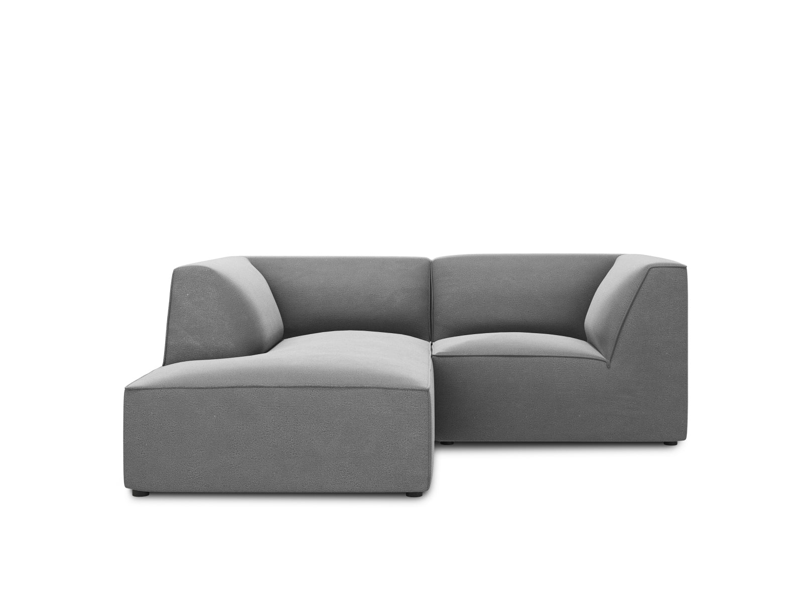 Oslo Velour Modular Ecksofa links 3 Sitzer in Grey präsentiert im Onlineshop von KAQTU Design AG. Ecksofa links ist von Cosmopolitan Design