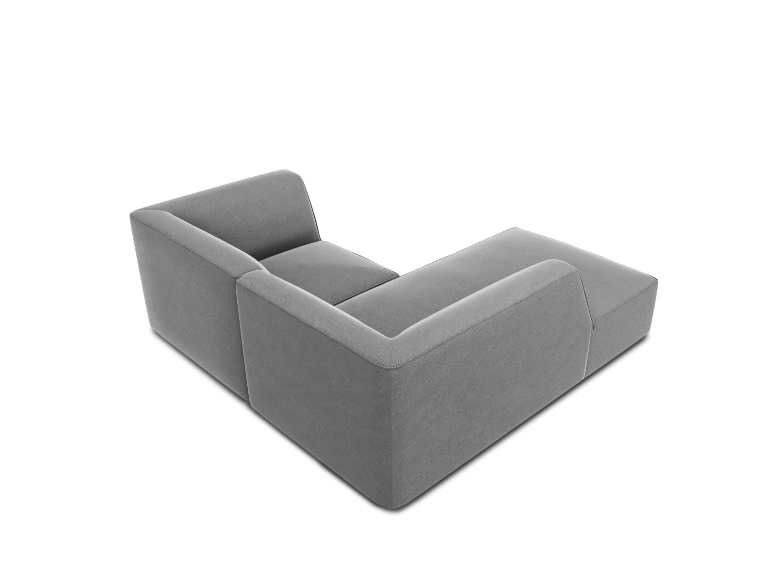 Oslo Velour Modular Ecksofa links 3 Sitzer in Grey präsentiert im Onlineshop von KAQTU Design AG. Ecksofa links ist von Cosmopolitan Design