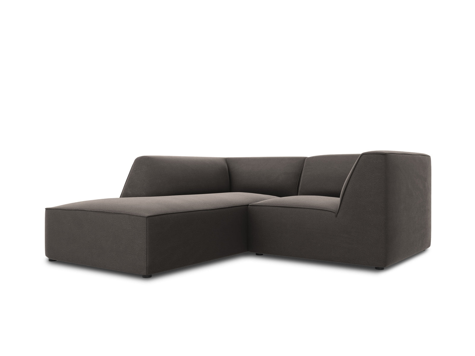 Oslo Velour Modular Ecksofa links 3 Sitzer in Dark Grey präsentiert im Onlineshop von KAQTU Design AG. Ecksofa links ist von Cosmopolitan Design