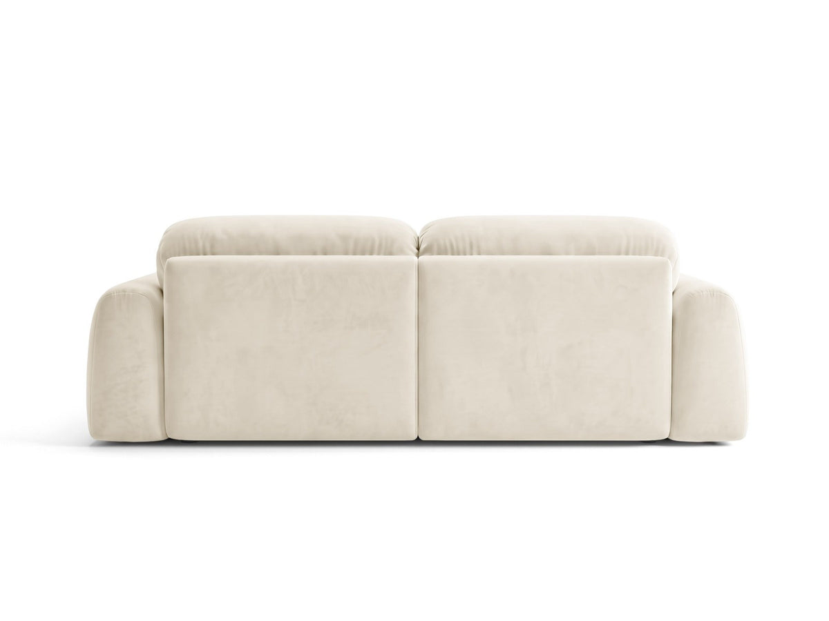 Ecksofa links Milan von Cosmopolitan Design mit Récamière, Bluvel-Stoff und schwarzen Beinen