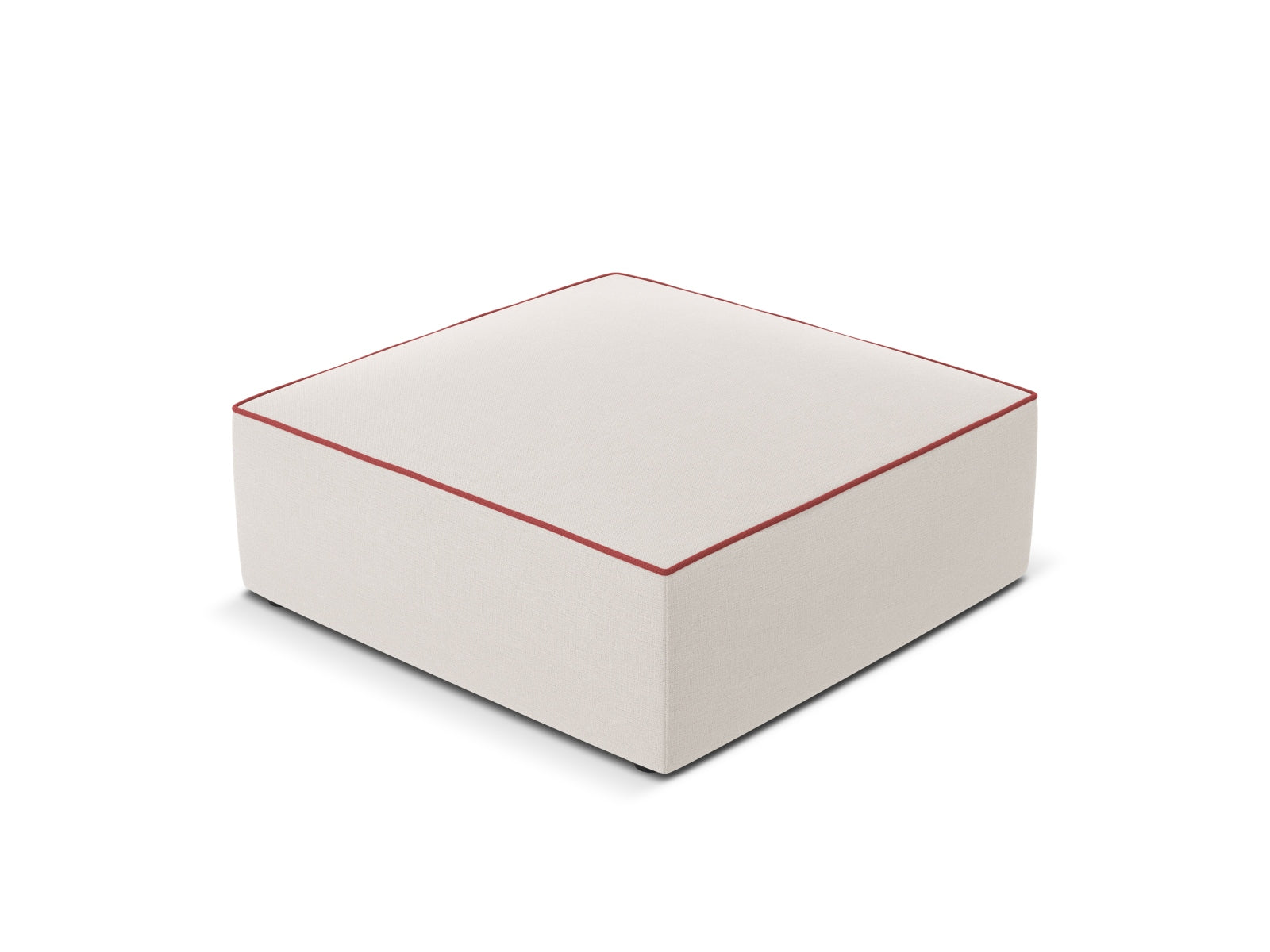 Oslo Pouf 1 Sitzer in Grey Beige Melange, Terracotta präsentiert im Onlineshop von KAQTU Design AG. Modulares Sofa ist von Cosmopolitan Design