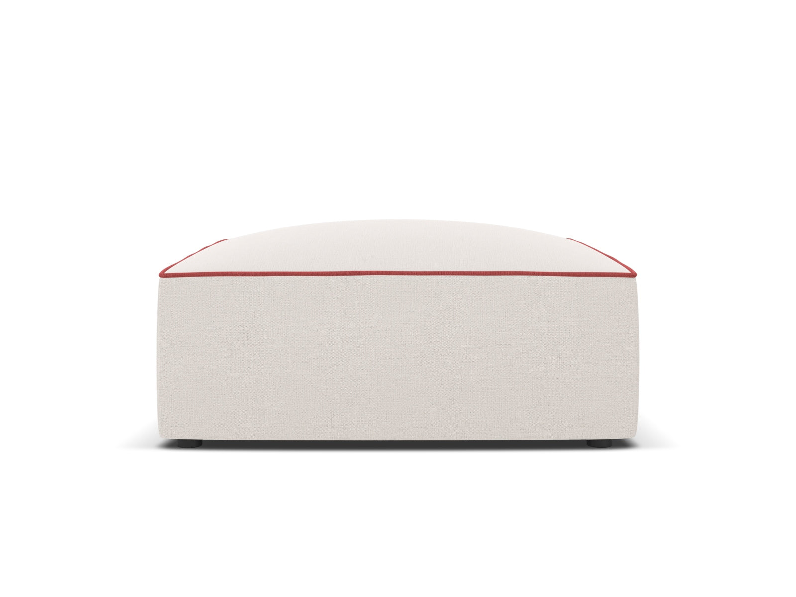 Oslo Pouf 1 Sitzer in Grey Beige Melange, Terracotta präsentiert im Onlineshop von KAQTU Design AG. Modulares Sofa ist von Cosmopolitan Design