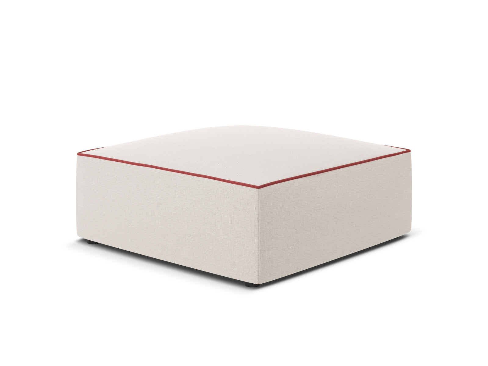 Oslo Pouf 1 Sitzer in Grey Beige Melange, Terracotta präsentiert im Onlineshop von KAQTU Design AG. Modulares Sofa ist von Cosmopolitan Design