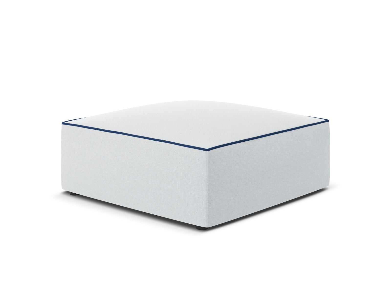 Oslo Pouf 1 Sitzer in Light Grey, Royal Blue präsentiert im Onlineshop von KAQTU Design AG. Modulares Sofa ist von Cosmopolitan Design