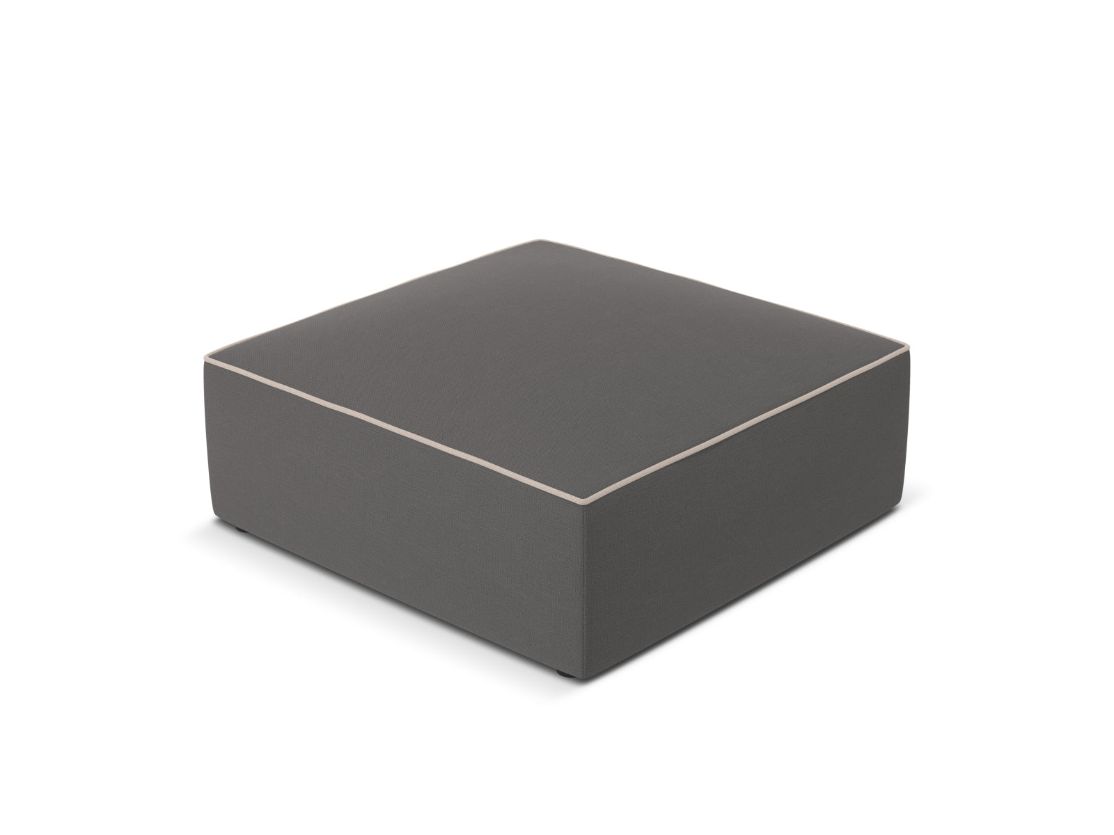 Oslo Pouf 1 Sitzer in Grey, Grey Beige Melange präsentiert im Onlineshop von KAQTU Design AG. Modulares Sofa ist von Cosmopolitan Design