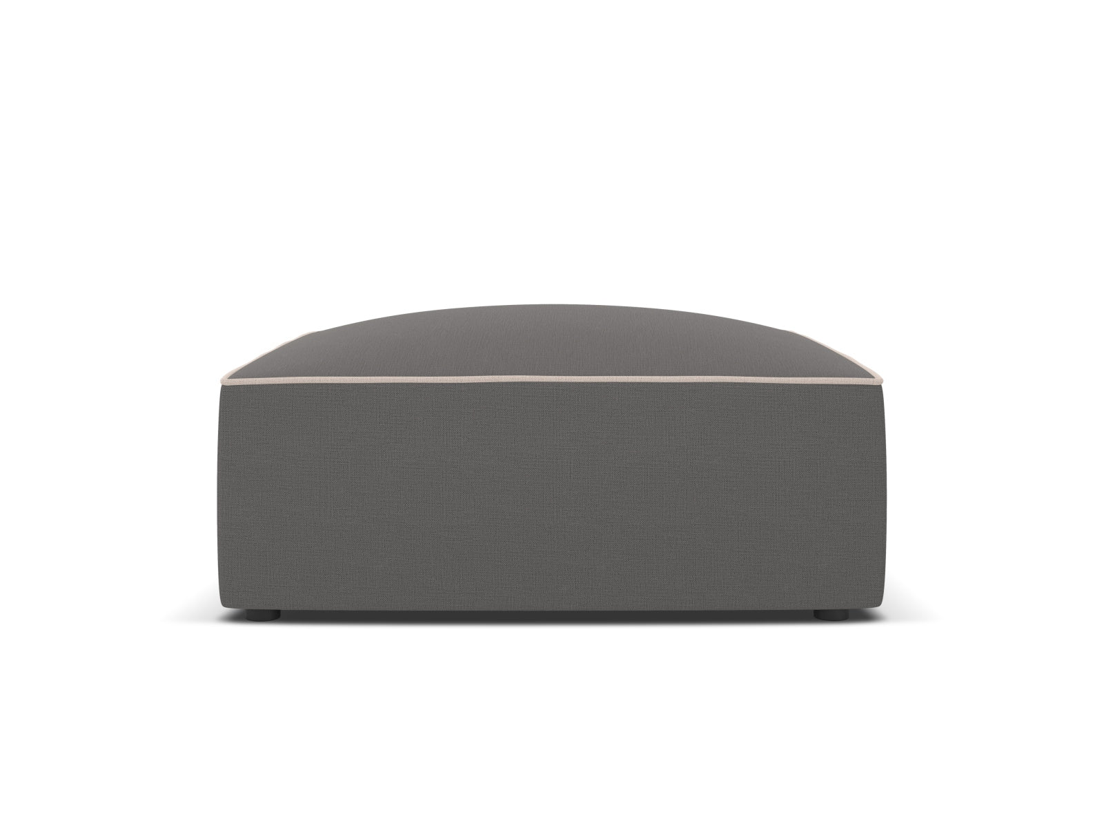 Oslo Pouf 1 Sitzer in Grey, Grey Beige Melange präsentiert im Onlineshop von KAQTU Design AG. Modulares Sofa ist von Cosmopolitan Design