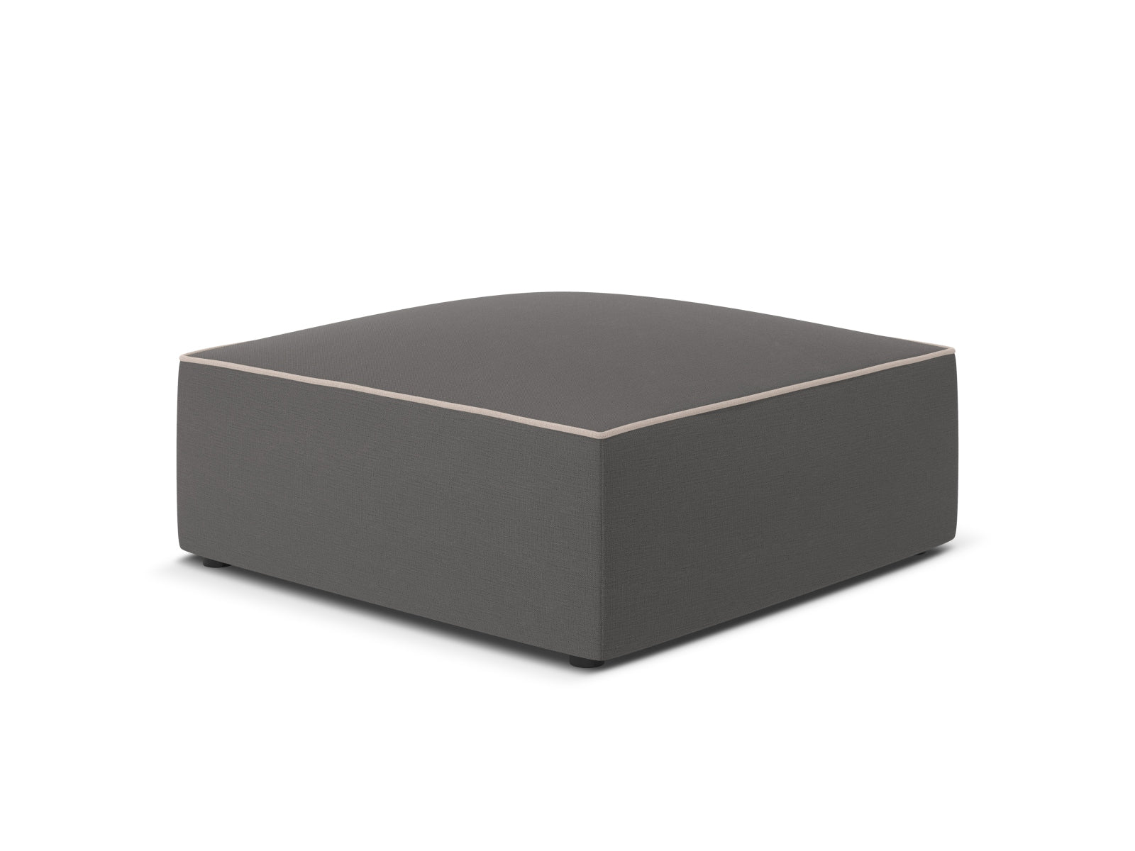 Oslo Pouf 1 Sitzer in Grey, Grey Beige Melange präsentiert im Onlineshop von KAQTU Design AG. Modulares Sofa ist von Cosmopolitan Design