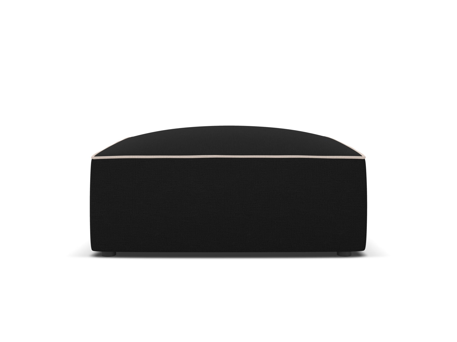 Oslo Pouf 1 Sitzer in Black, Grey Beige Melange präsentiert im Onlineshop von KAQTU Design AG. Modulares Sofa ist von Cosmopolitan Design