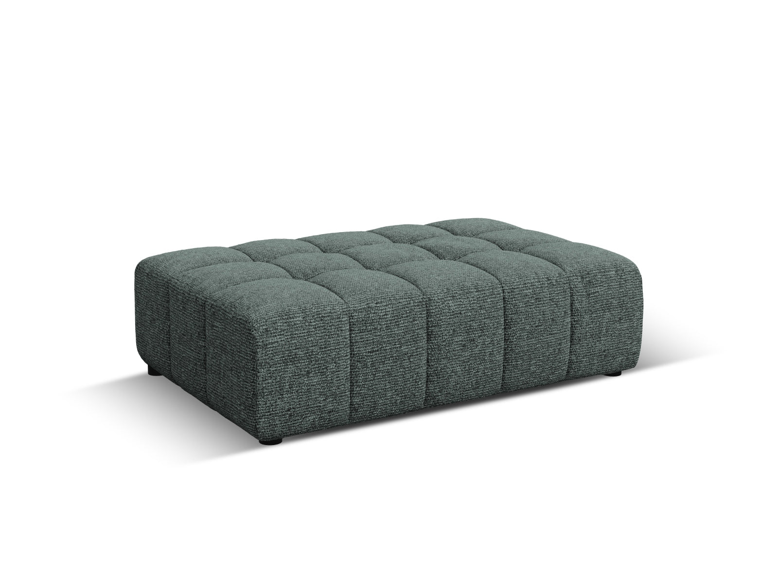 Eleganter Chicago Pouf in Petrol-Haga, 80 cm Durchmesser, perfekt für stilvolle Wohnräume und entspannte Sitzmöglichkeiten.