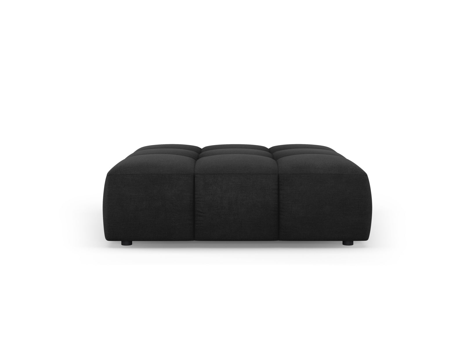 Eleganter 1-Sitzer Pouf Moritz in stilvollem Schwarz, ideal für moderne Wohnräume. Hochwertiges Design von Cosmopolitan Design.