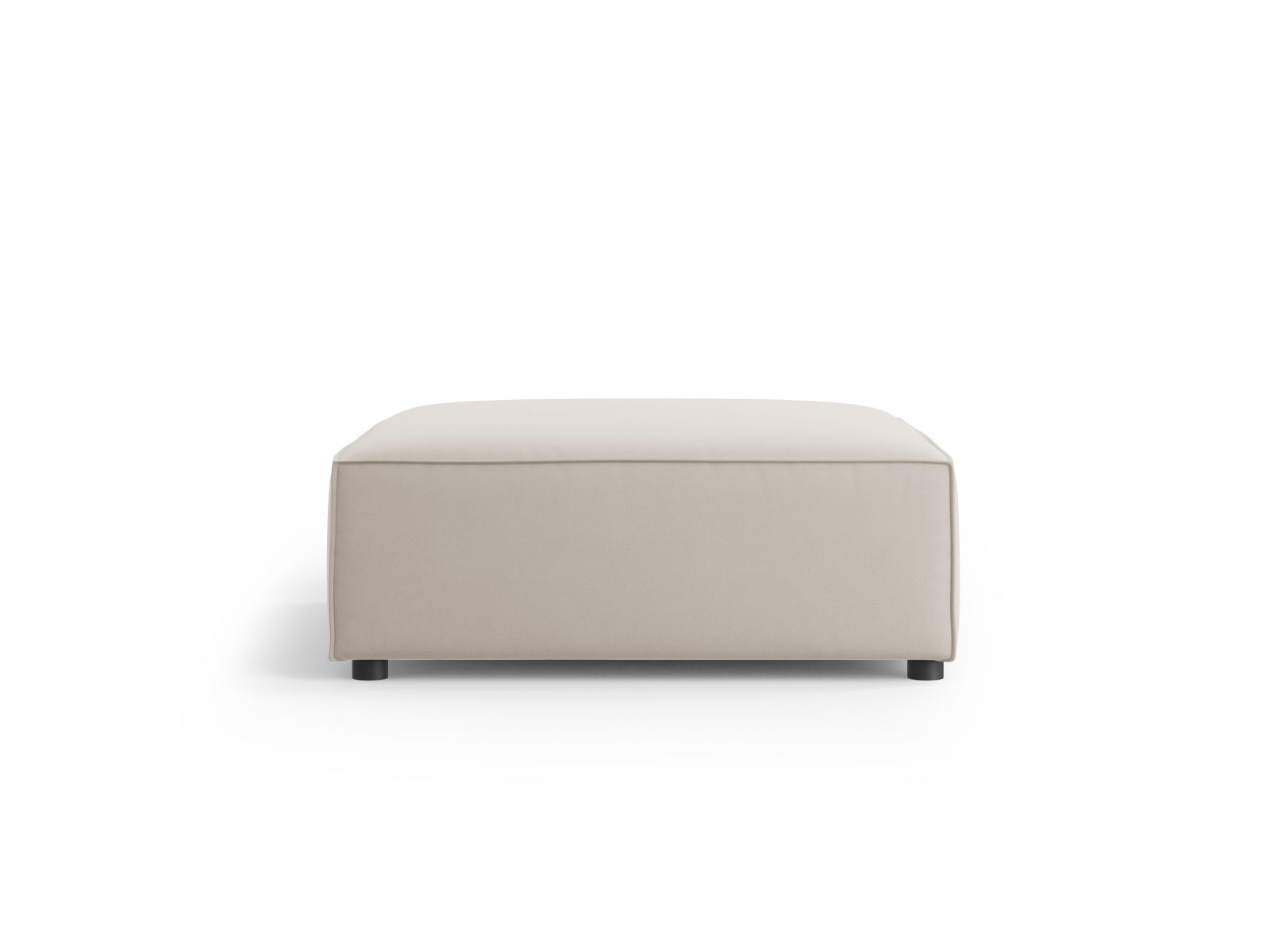 Arendal Velour Pouf 1 Sitz in Ecru präsentiert im Onlineshop von KAQTU Design AG. Pouf ist von Cosmopolitan Design