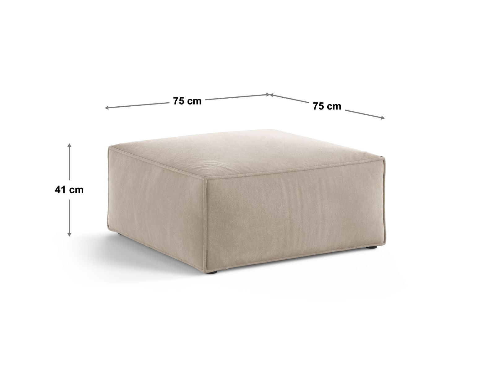Stilvoller 1-Sitzer Pouf Aveiro in tiefem Flaschengrün, perfekt für moderne Interiors. Hochwertige Verarbeitung von Cosmopolitan Design.