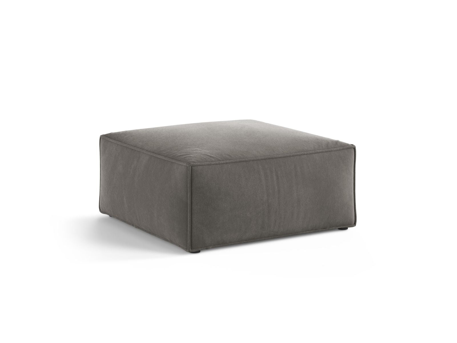 Stylischer 1-Sitzer Pouf Aveiro in elegantem Grau, ideal für moderne Wohnräume. Hochwertiges Design von Cosmopolitan Design.