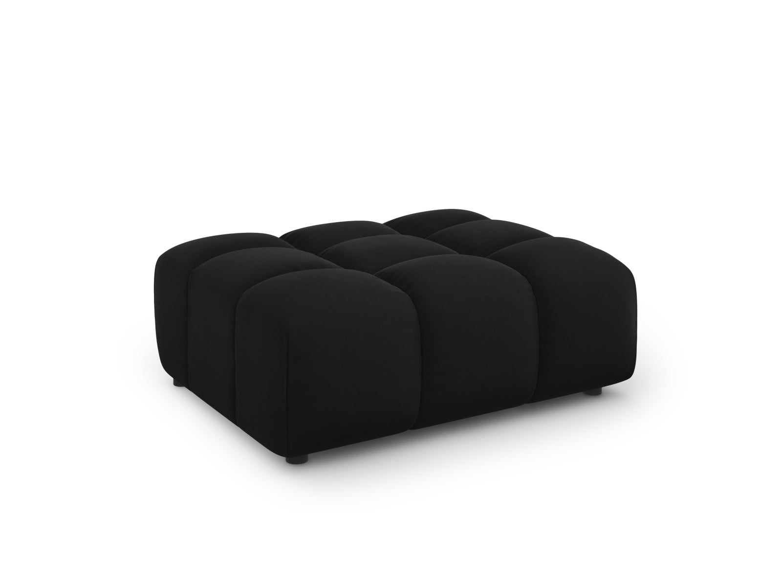 Eleganter Sky Velour Pouf in sanftem Himmelblau, 80 cm Durchmesser, ideal für stilvolle Akzente in jedem Raum.