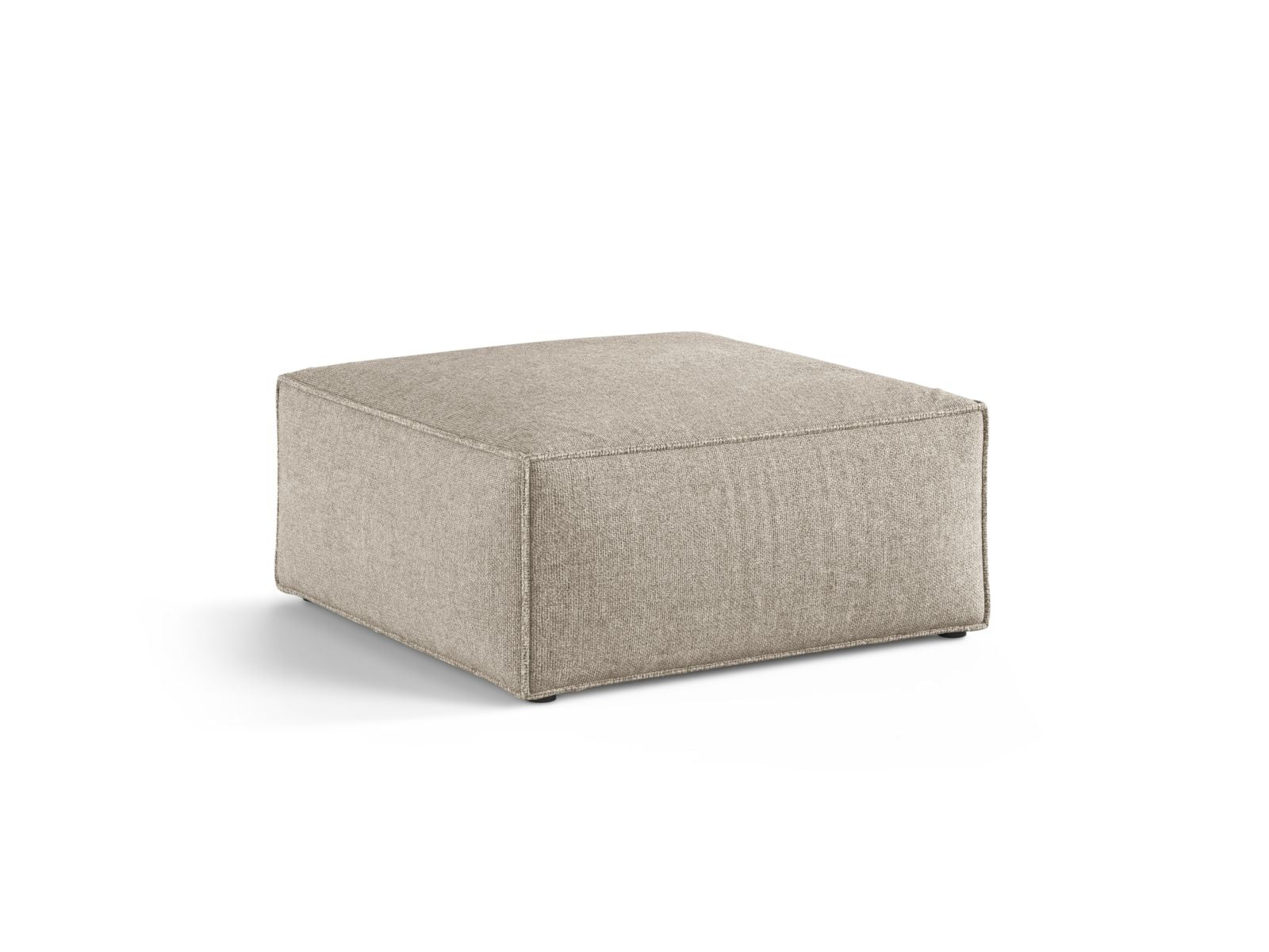 Eleganter 1-Sitzer Pouf Aveiro in dunkelbeige, ideal für stilvolle Wohnräume, präsentiert von Cosmopolitan Design.