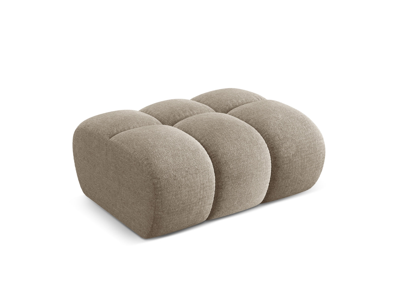 Eleganter 1-Sitzer Pouf Treno in stilvollem Dunkelbeige, ideal für moderne Wohnräume. Hochwertiges Design von Cosmopolitan Design.
