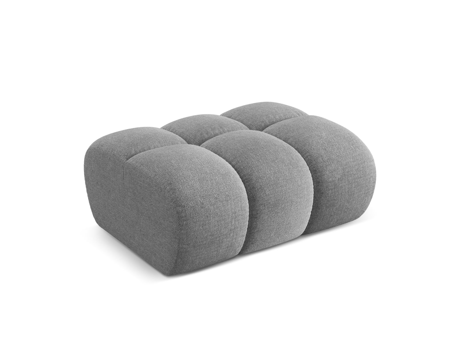 Stylischer 1-Sitzer Pouf Treno in hellem Grau, ideal für moderne Wohnräume. Perfekte Ergänzung für Ihr Zuhause von Cosmopolitan Design.