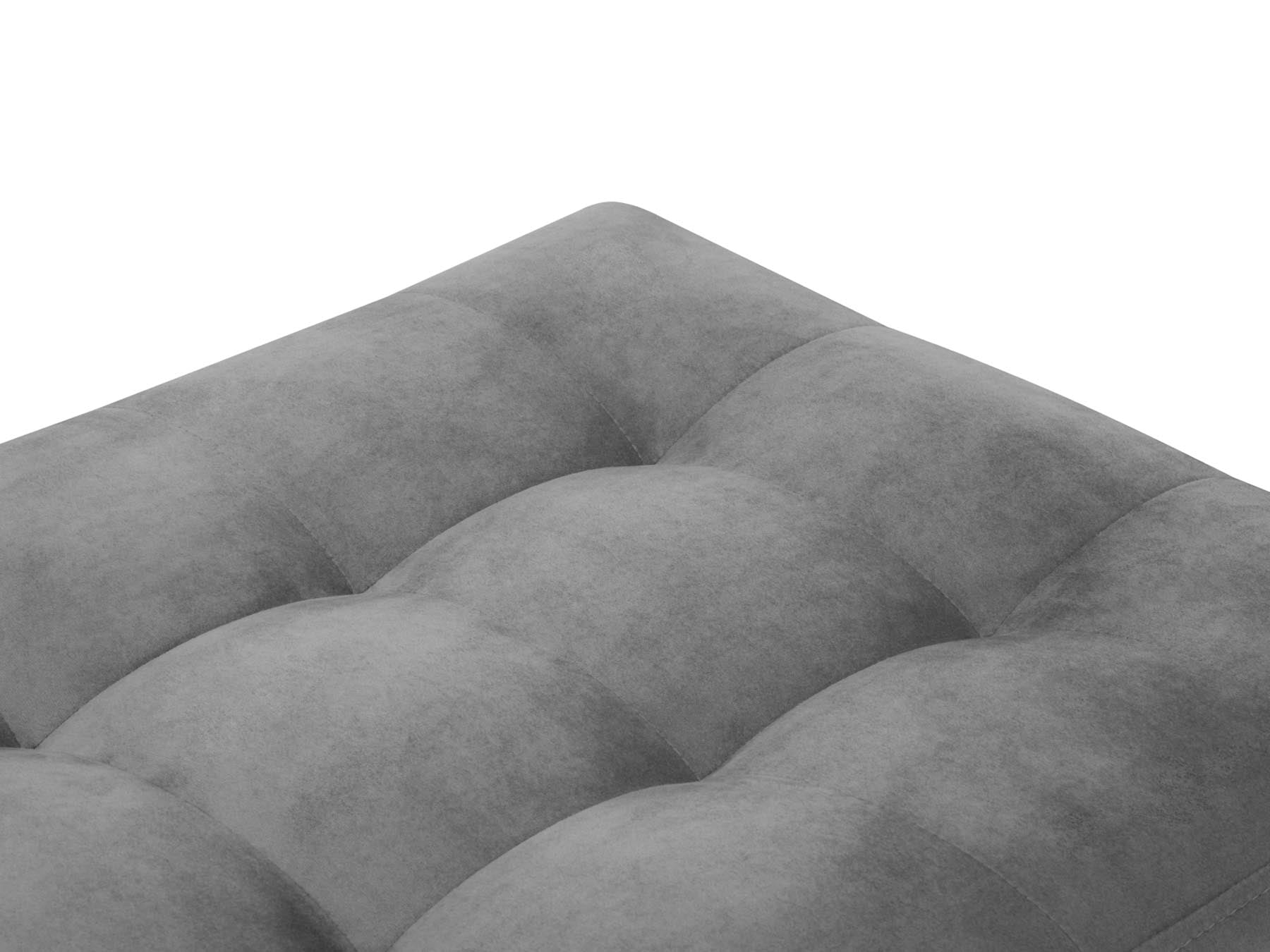 Stylischer 1-Sitzer Pouf Aspen in edlem Grau, perfekt für zeitgemäße Interiors. Hochwertige Verarbeitung von Cosmopolitan Design.