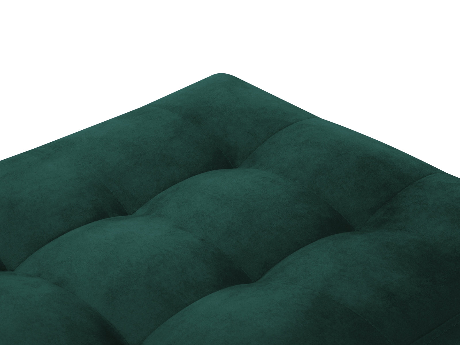 Eleganter 1-Sitzer Pouf Aspen in trendigem Petrol, ideal für stilvolle Wohnräume und entspannte Sitzgelegenheiten.