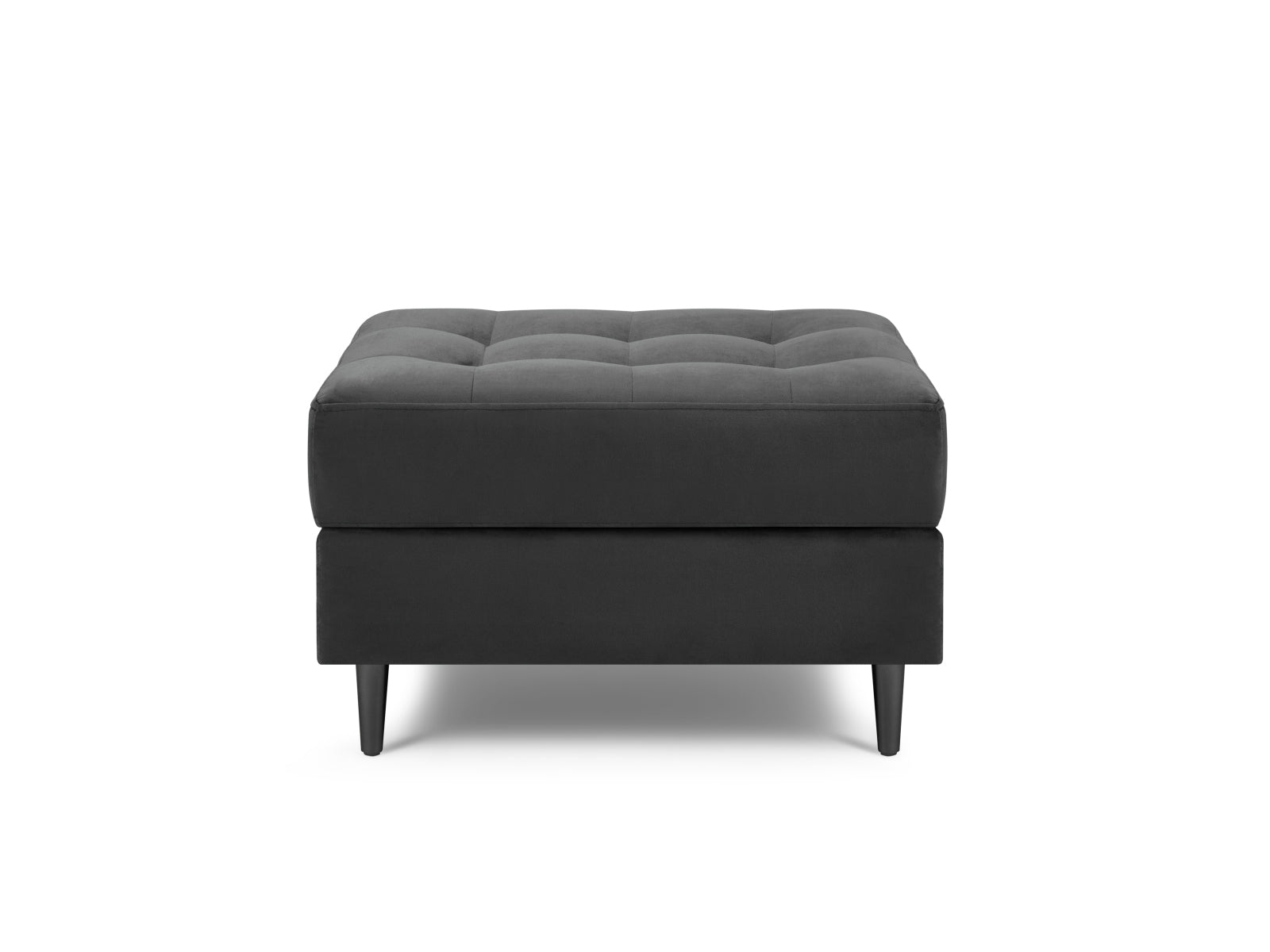Eleganter 1-Sitzer Pouf Aspen in Dunkelgrau, ideal für stilvolle Wohnräume. Hochwertiges Design von Cosmopolitan Design.