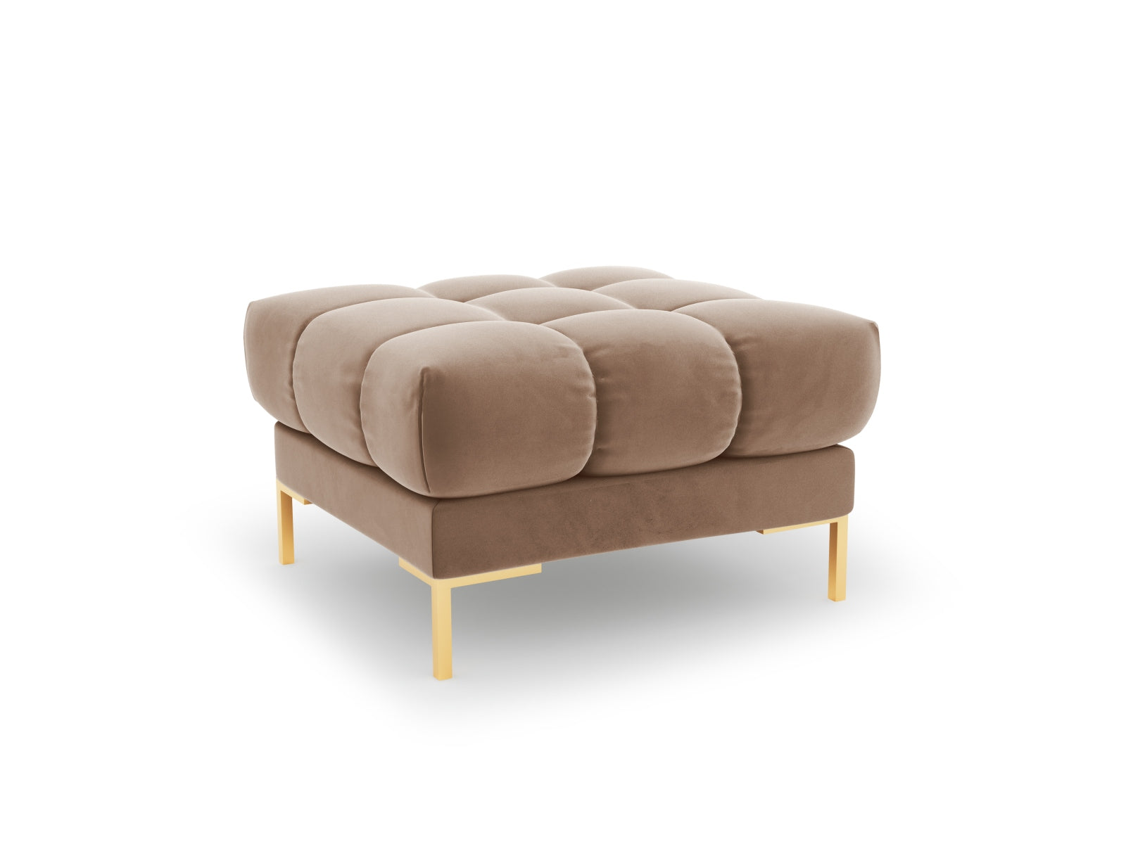 Stylischer 1-Sitzer Pouf Bali in warmen Naturtönen, ideal für entspannte Wohnräume und kreative Dekorationskonzepte.