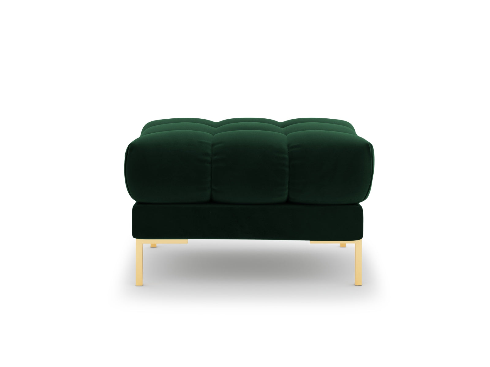 Stylischer 1-Sitzer Pouf Bali in tiefem Flaschengrün, perfekt für gemütliche Sitzgelegenheiten und moderne Wohnräume.