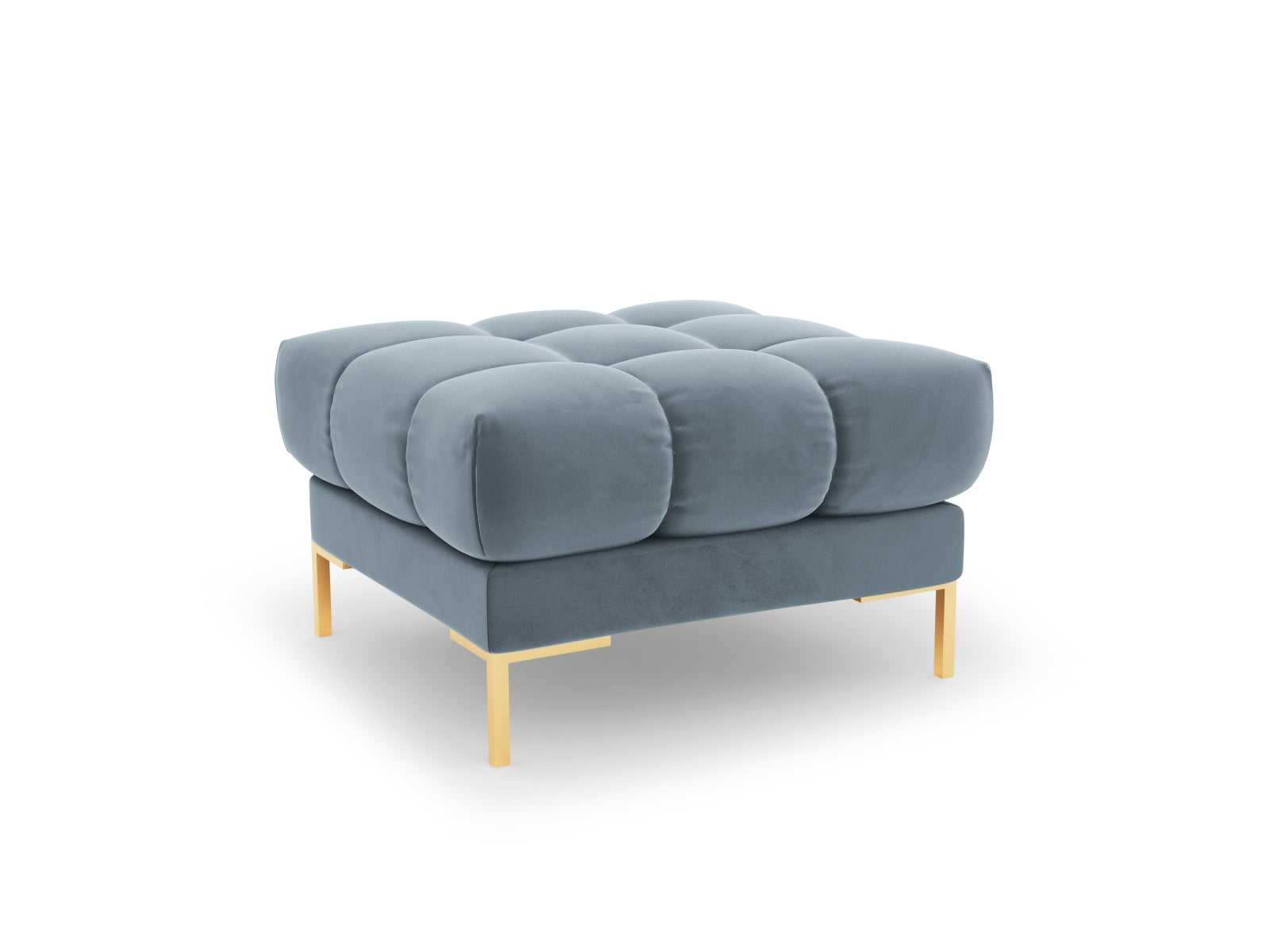 Eleganter 1-Sitzer Pouf Bali in sanftem Hellblau, ideal für stilvolle Wohnräume und als gemütlicher Akzent von Cosmopolitan Design.