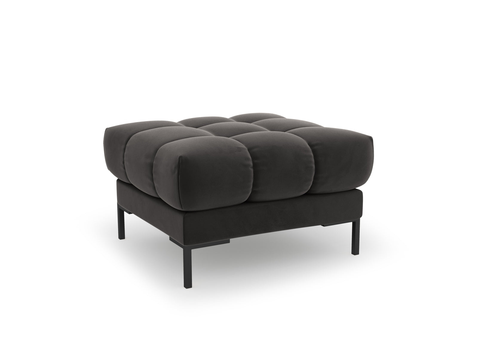 1-Sitzer Pouf Bali in Dark Grey-Bluvel präsentiert im Onlineshop von KAQTU Design AG. Pouf ist von Cosmopolitan Design