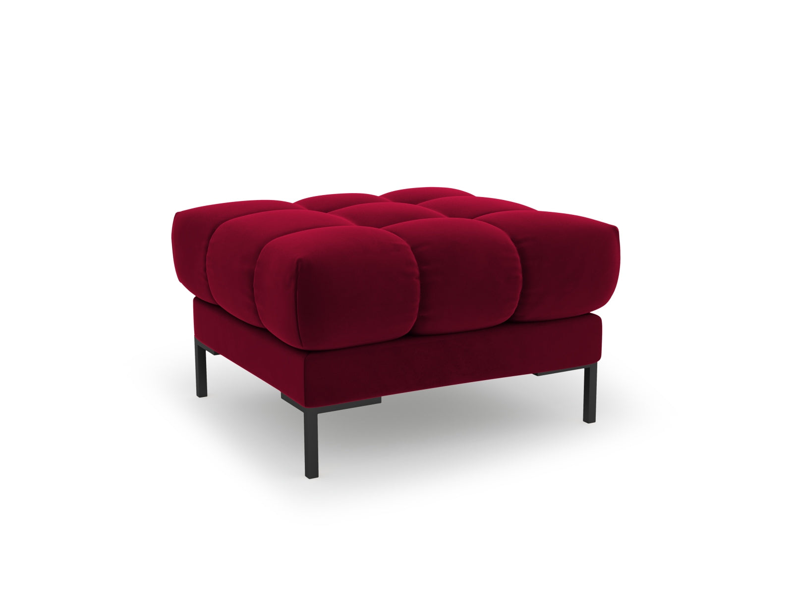 1-Sitzer Pouf Bali in Red-Bluvel präsentiert im Onlineshop von KAQTU Design AG. Pouf ist von Cosmopolitan Design