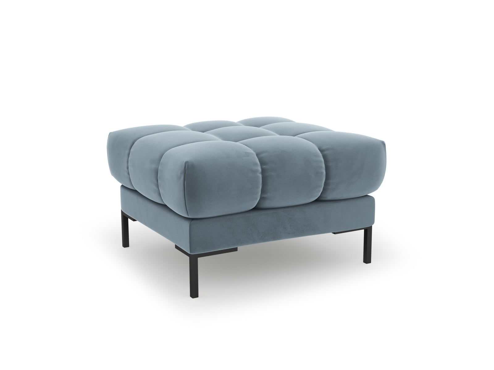 1-Sitzer Pouf Bali in Light Blue-Bluvel präsentiert im Onlineshop von KAQTU Design AG. Pouf ist von Cosmopolitan Design