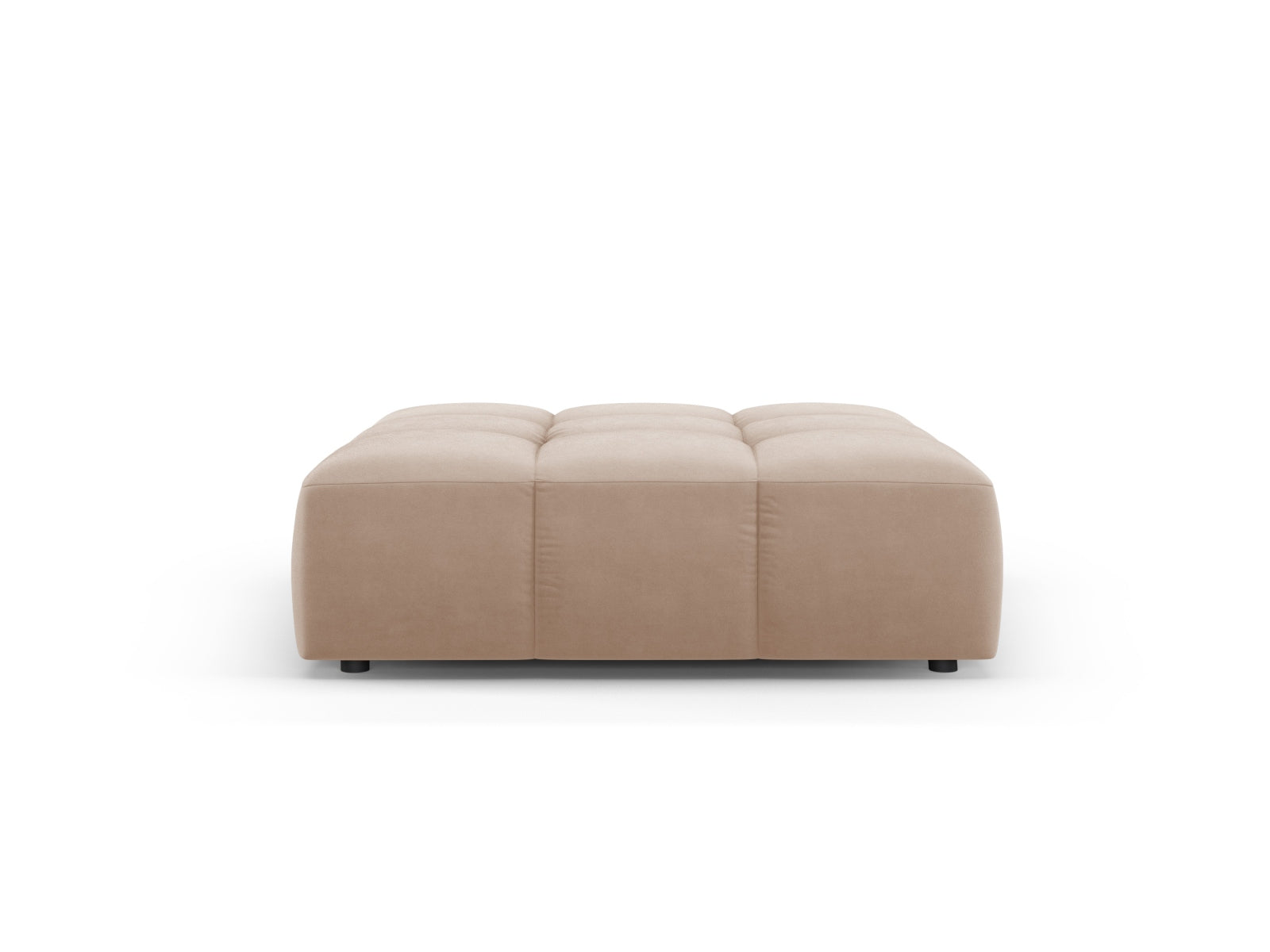 Beiger 1-Sitzer Pouf Moritz von Cosmopolitan Design, stilvoll und modern, ideal für jedes Wohnzimmer oder als zusätzlicher Sitzplatz.