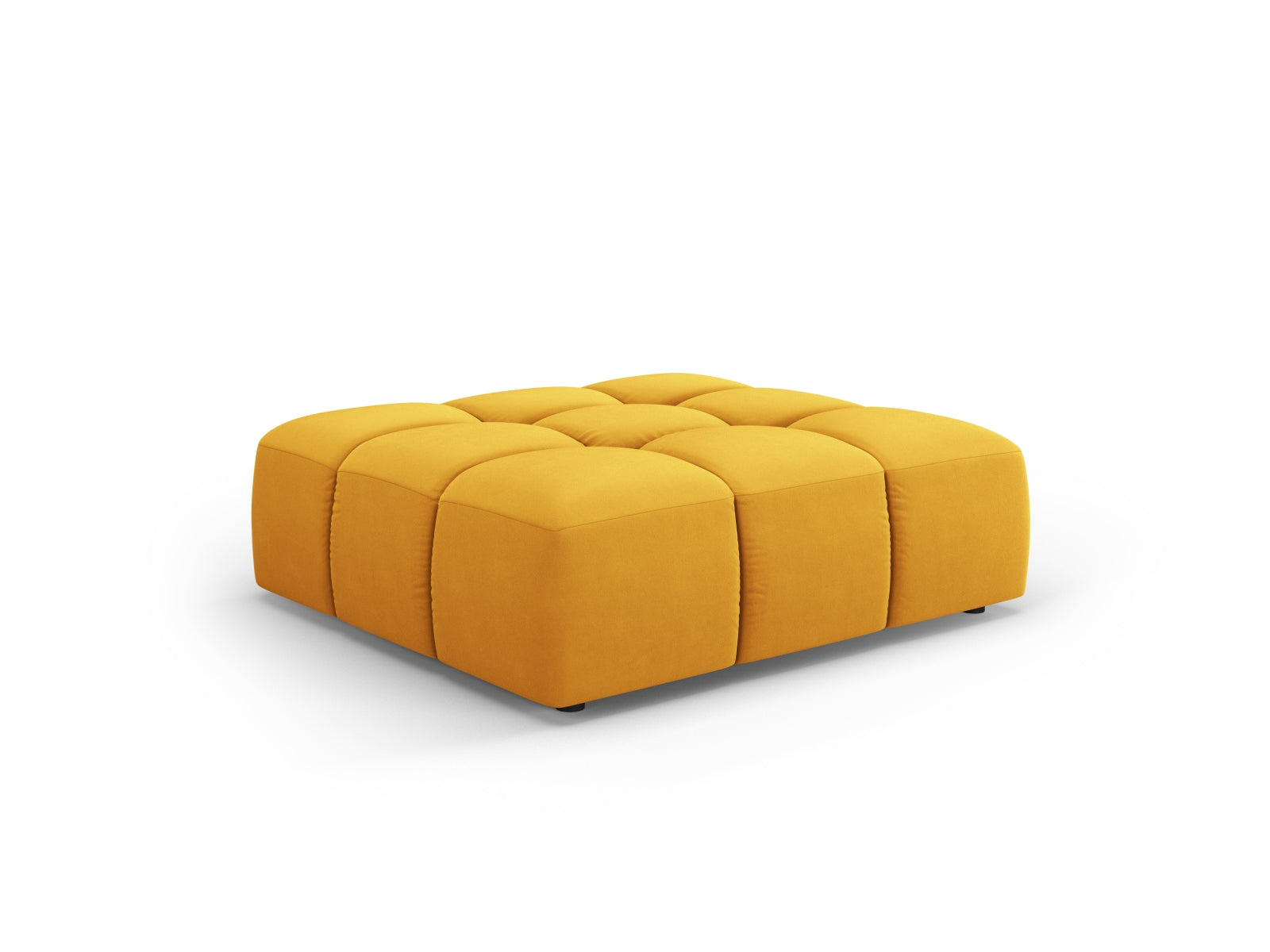 1-Sitzer Pouf Moritz in Yellow-Bluvel präsentiert im Onlineshop von KAQTU Design AG. Pouf ist von Cosmopolitan Design