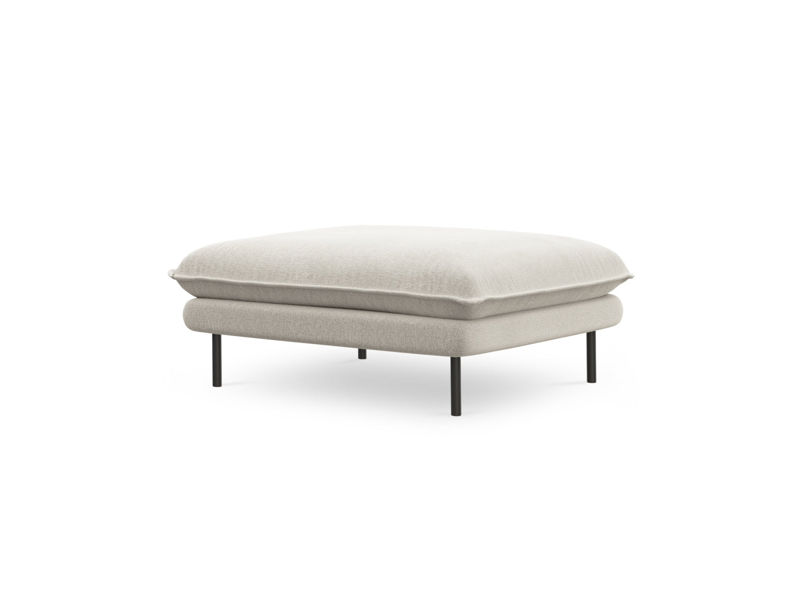 Vienna Pouf 1 Sitz 80cm in Light Beige/Schwarz-Positano präsentiert im Onlineshop von KAQTU Design AG. Pouf ist von Cosmopolitan Design