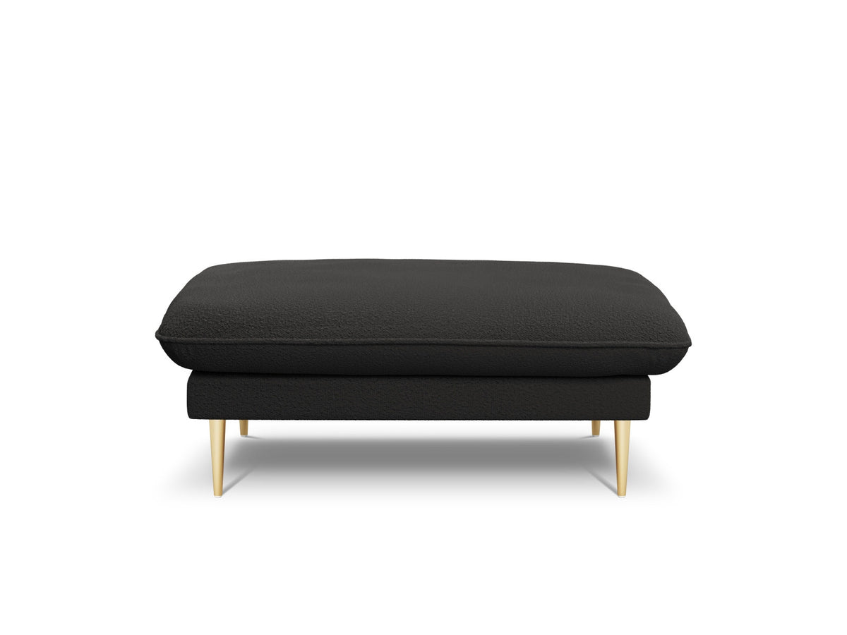 Vienna Boucle Pouf 1 Sitz 80cm in Black/Gold-Ascot präsentiert im Onlineshop von KAQTU Design AG. Pouf ist von Cosmopolitan Design