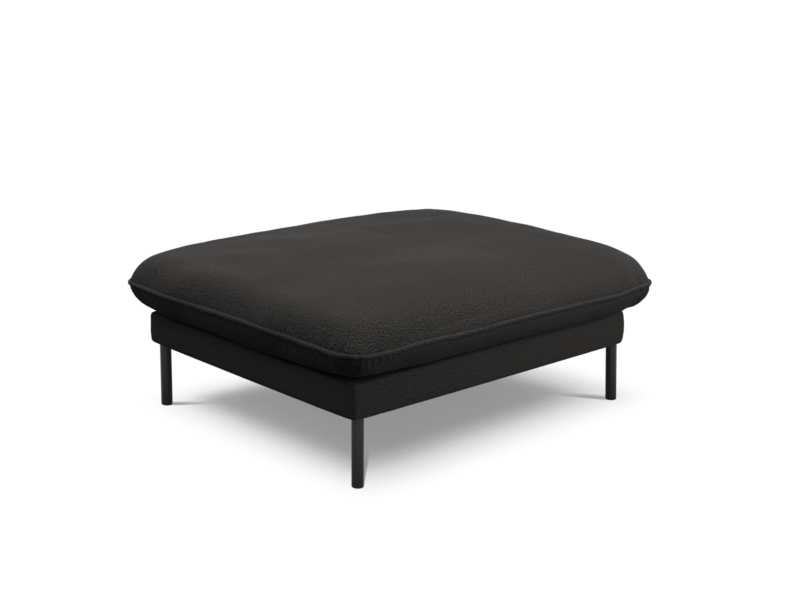 Vienna Boucle Pouf 1 Sitz 80cm in Black/Schwarz-Ascot präsentiert im Onlineshop von KAQTU Design AG. Pouf ist von Cosmopolitan Design